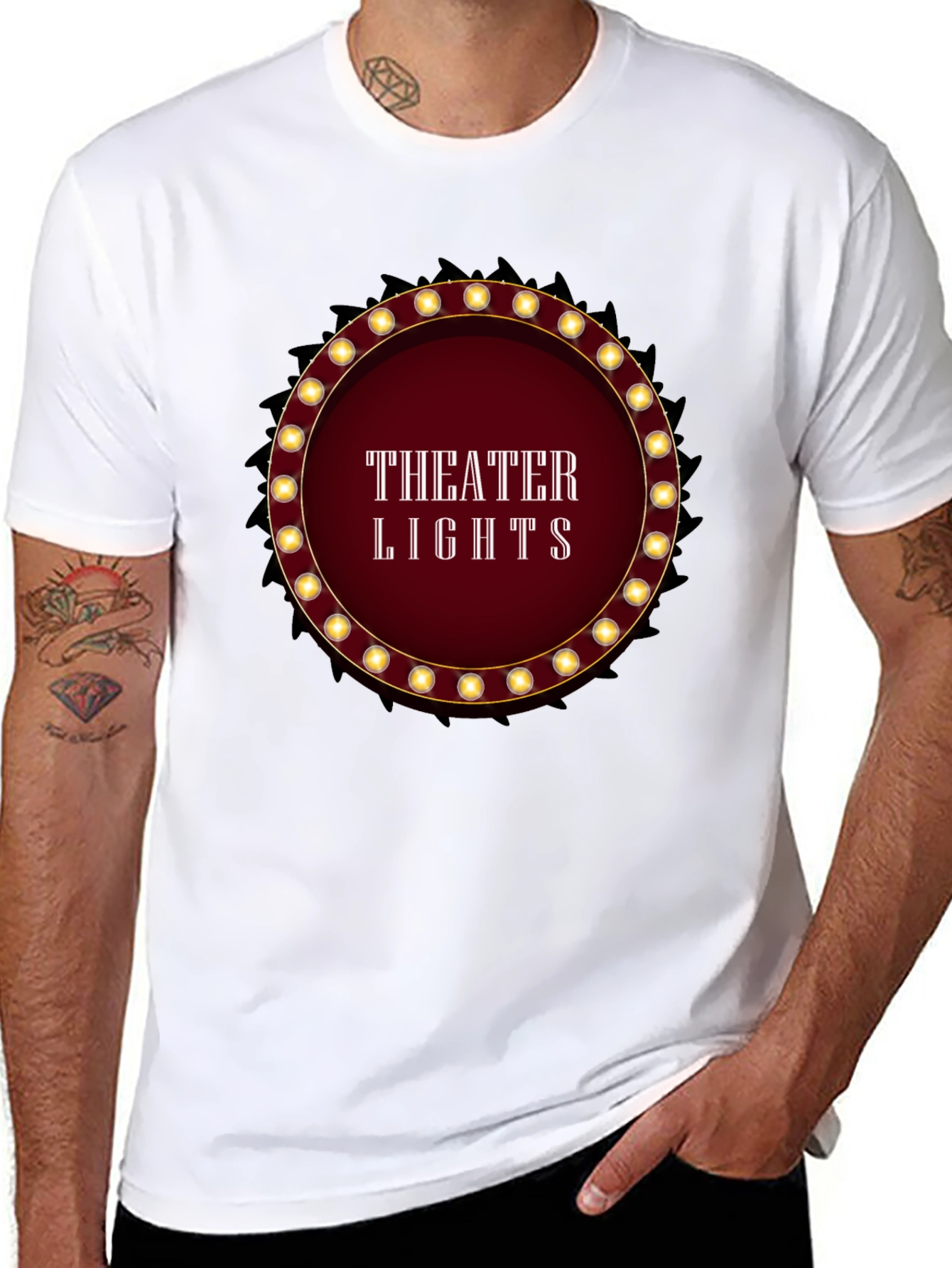Theater Lights Graphic T-Shirt - Black
