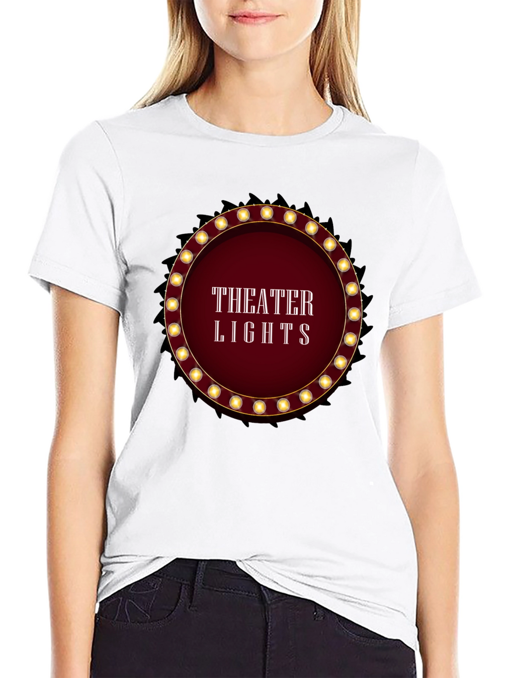 Theater Lights Graphic T-Shirt - Black