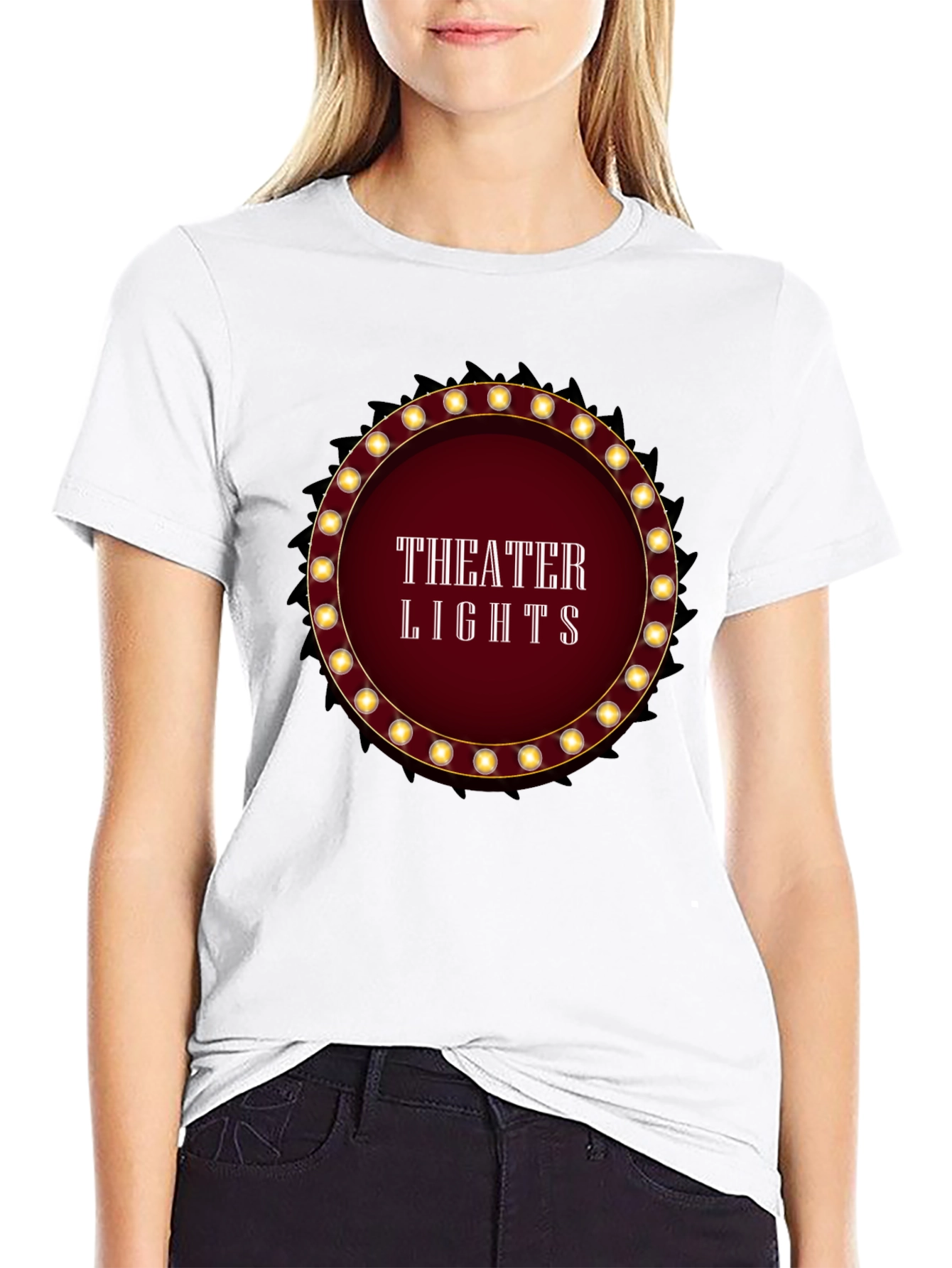 Theater Lights Graphic T-Shirt - Black