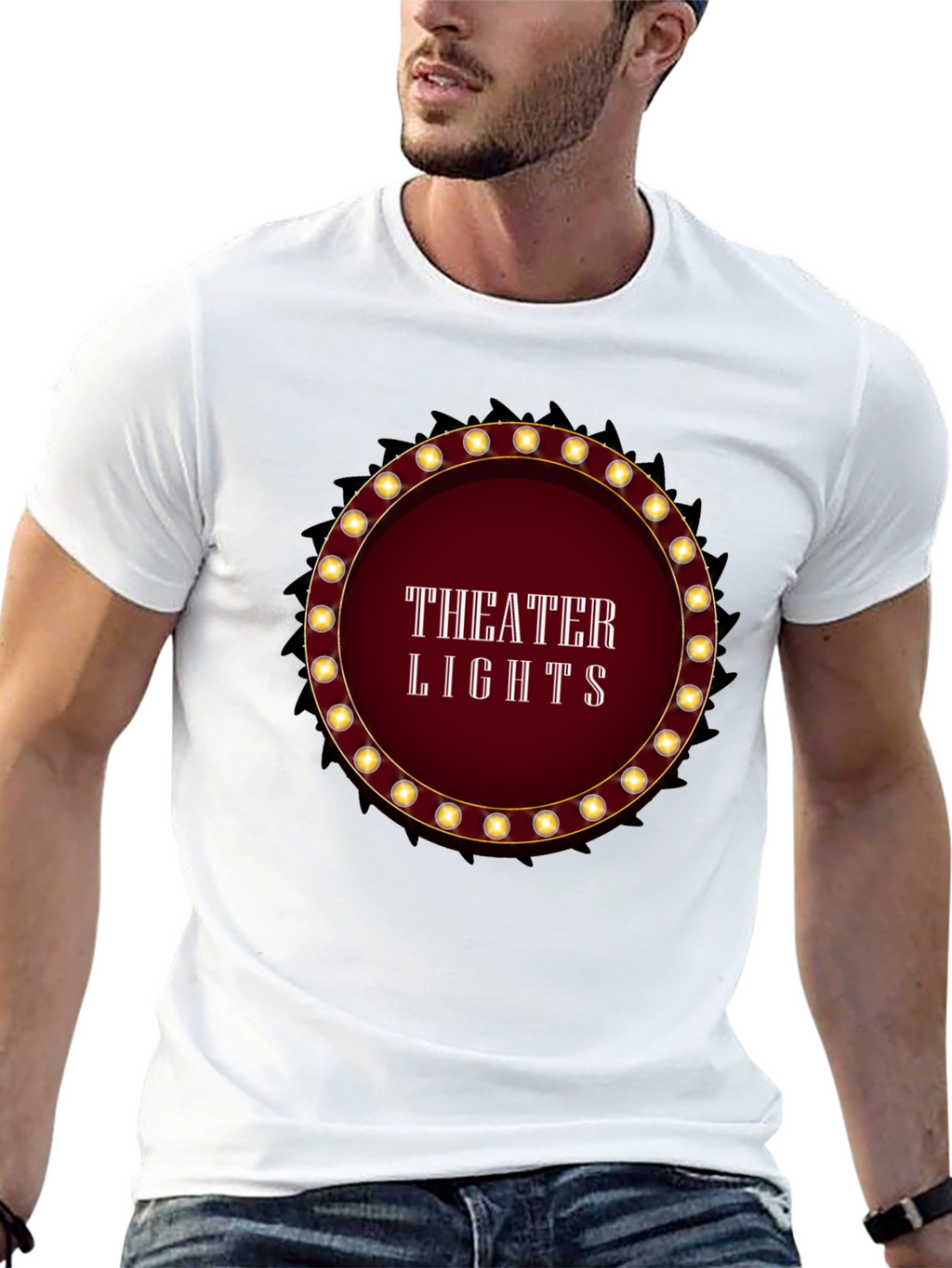 Theater Lights Graphic T-Shirt - Black