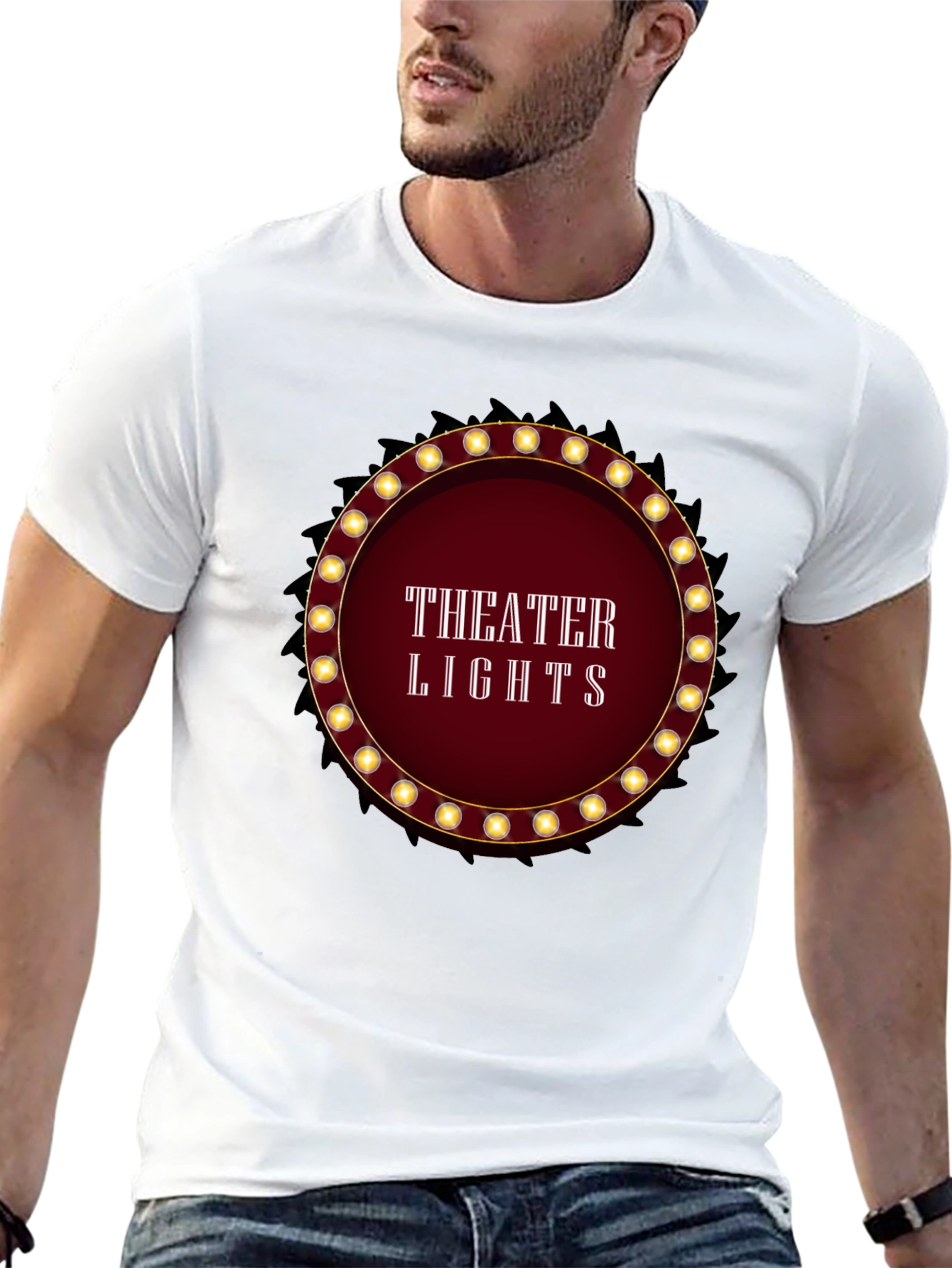 Theater Lights Graphic T-Shirt - Black