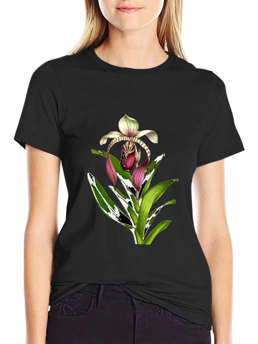 Orchid Graphic T-Shirt - Floral Print