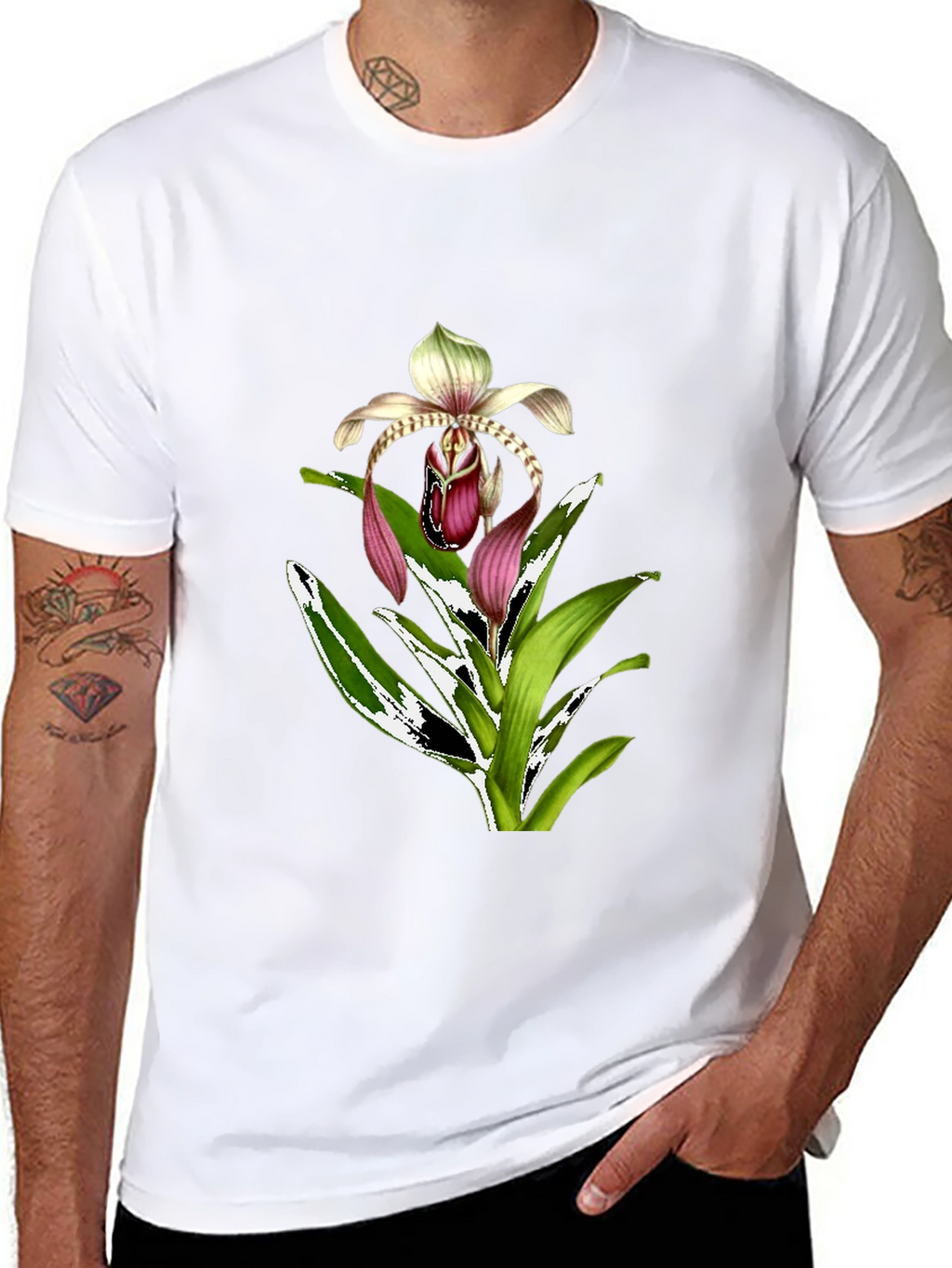 Orchid Graphic T-Shirt - Floral Print