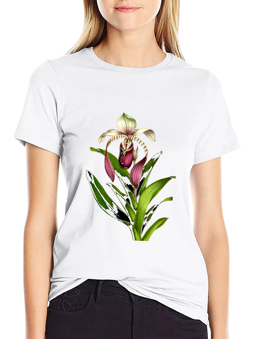 Orchid Graphic T-Shirt - Floral Print
