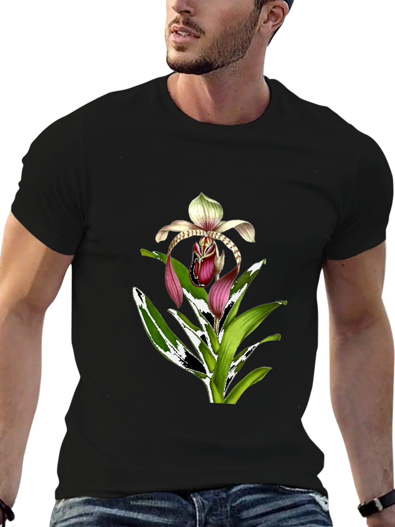 Orchid Graphic T-Shirt - Floral Print
