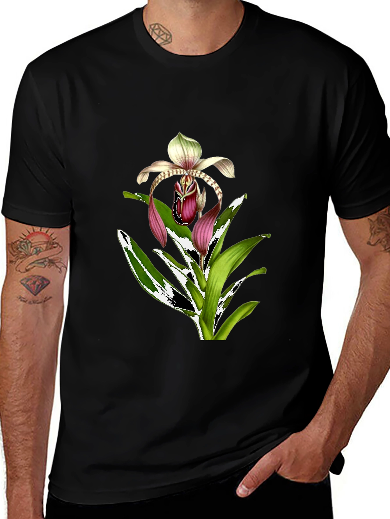 Orchid Graphic T-Shirt - Floral Print