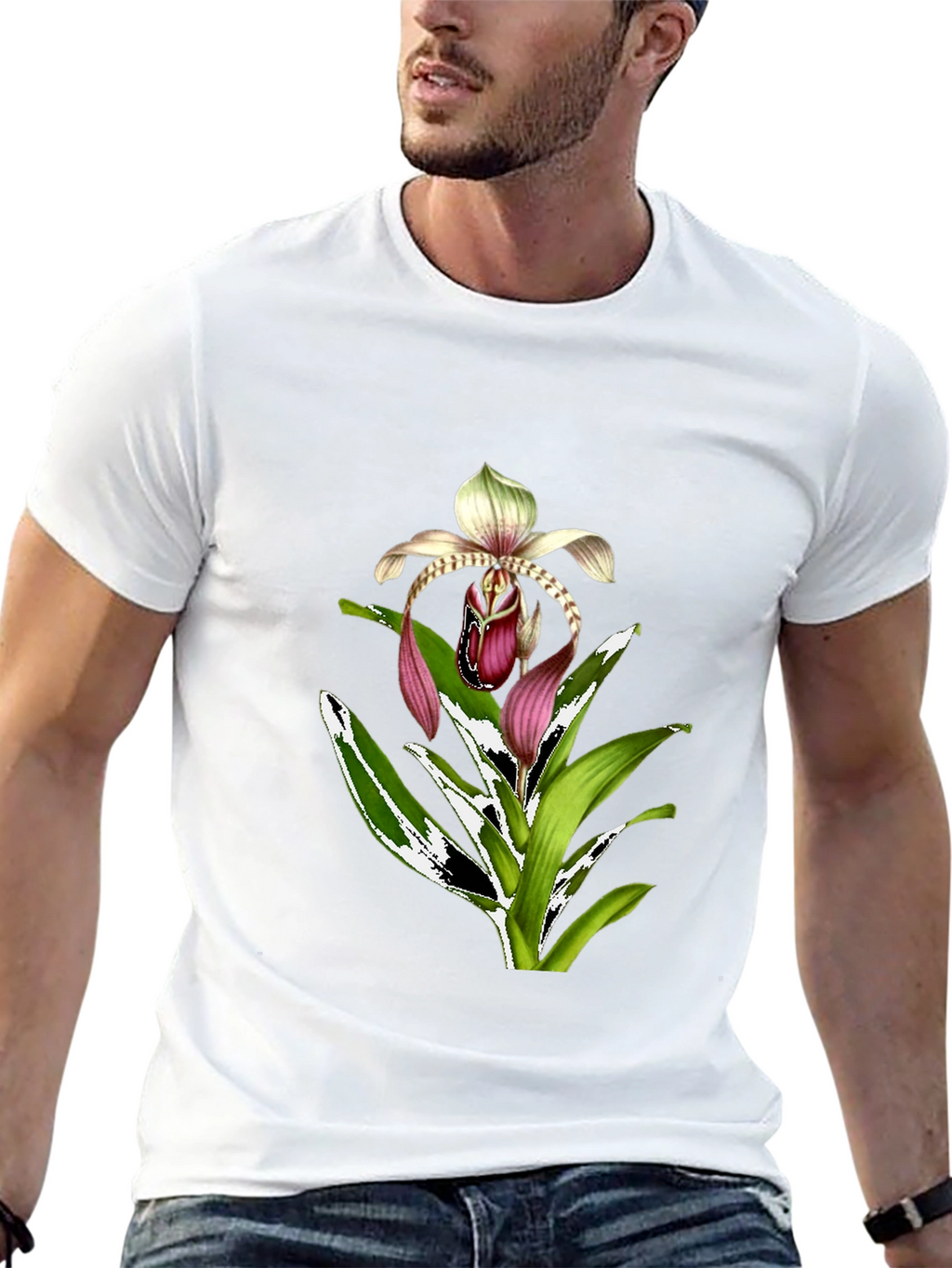 Orchid Graphic T-Shirt - Floral Print