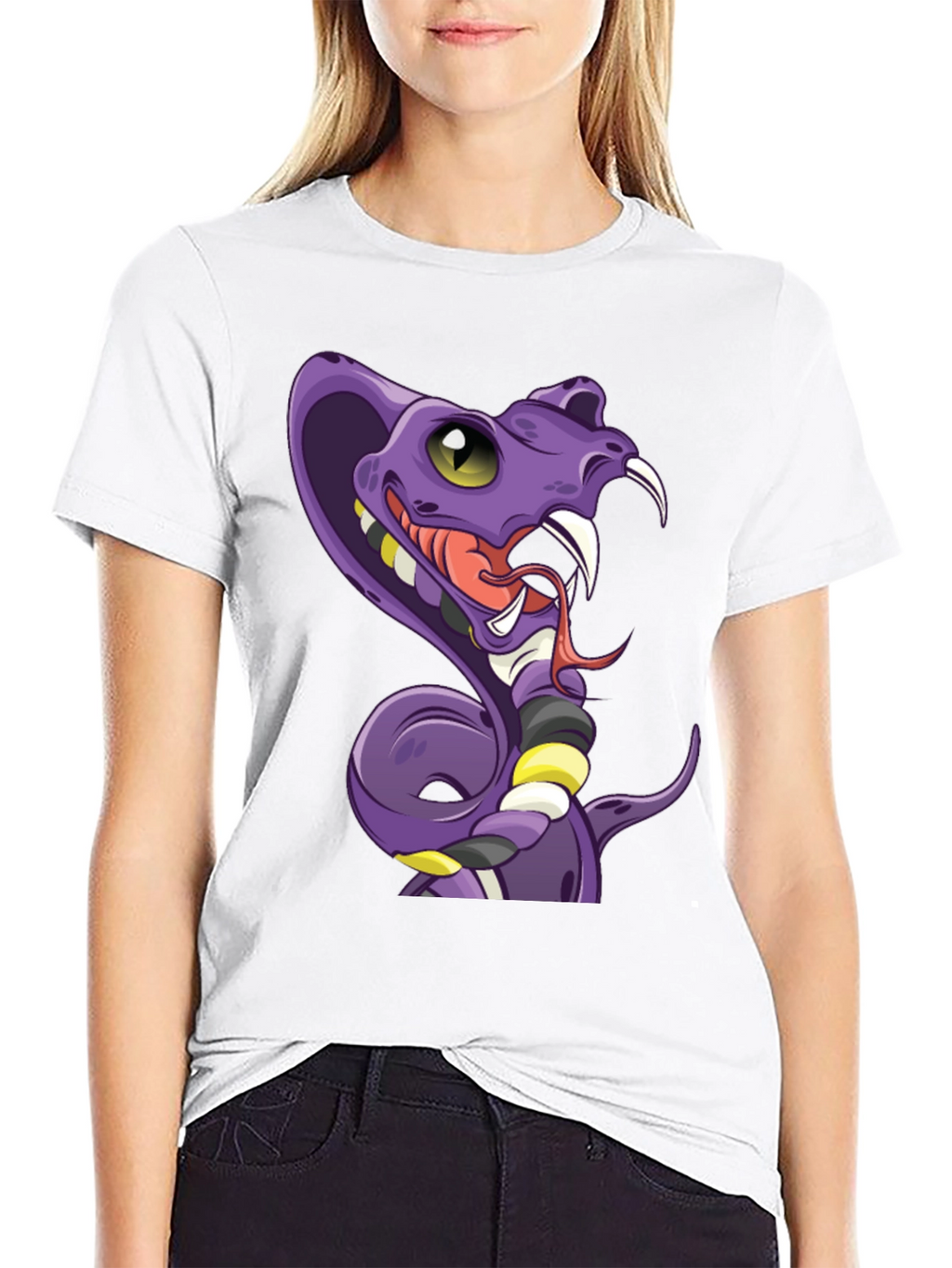 Cobra Cartoon T-Shirt - Mens Black Graphic Tee