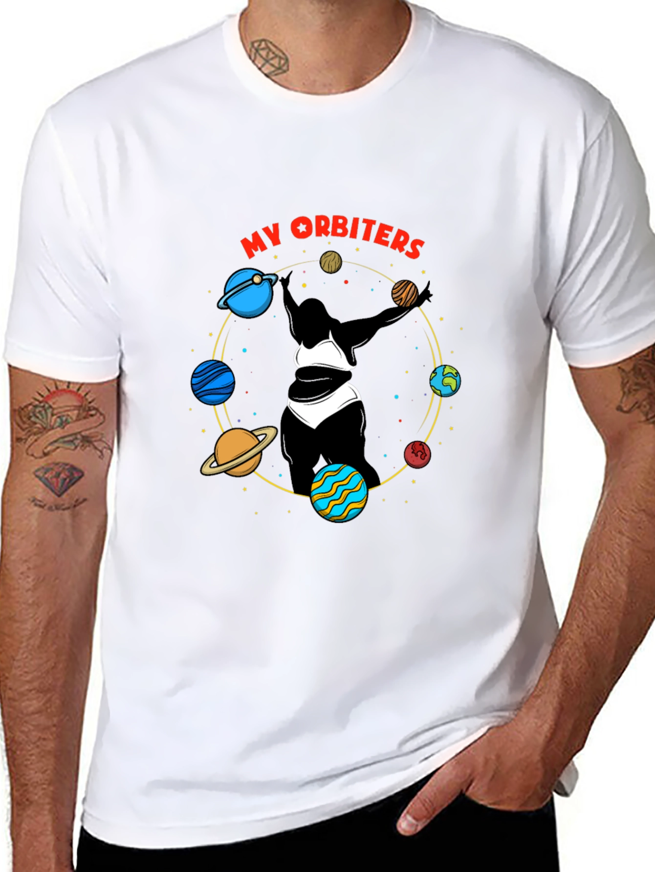 My Orbiters Graphic Black T-Shirt
