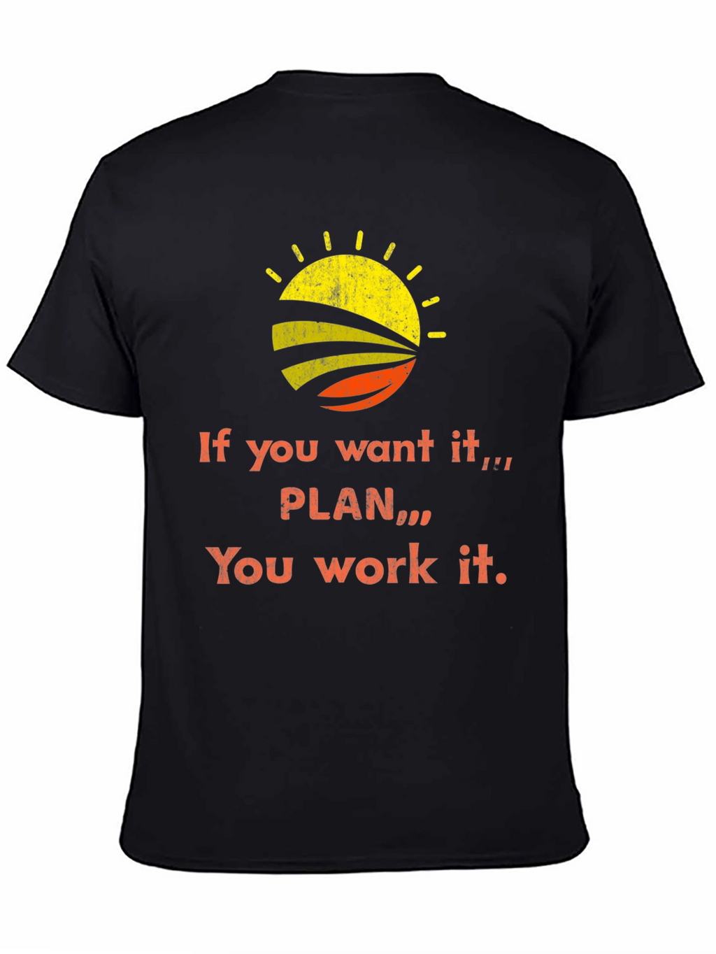 Inspirational Quote Graphic Tee - Black Cotton T-Shirt