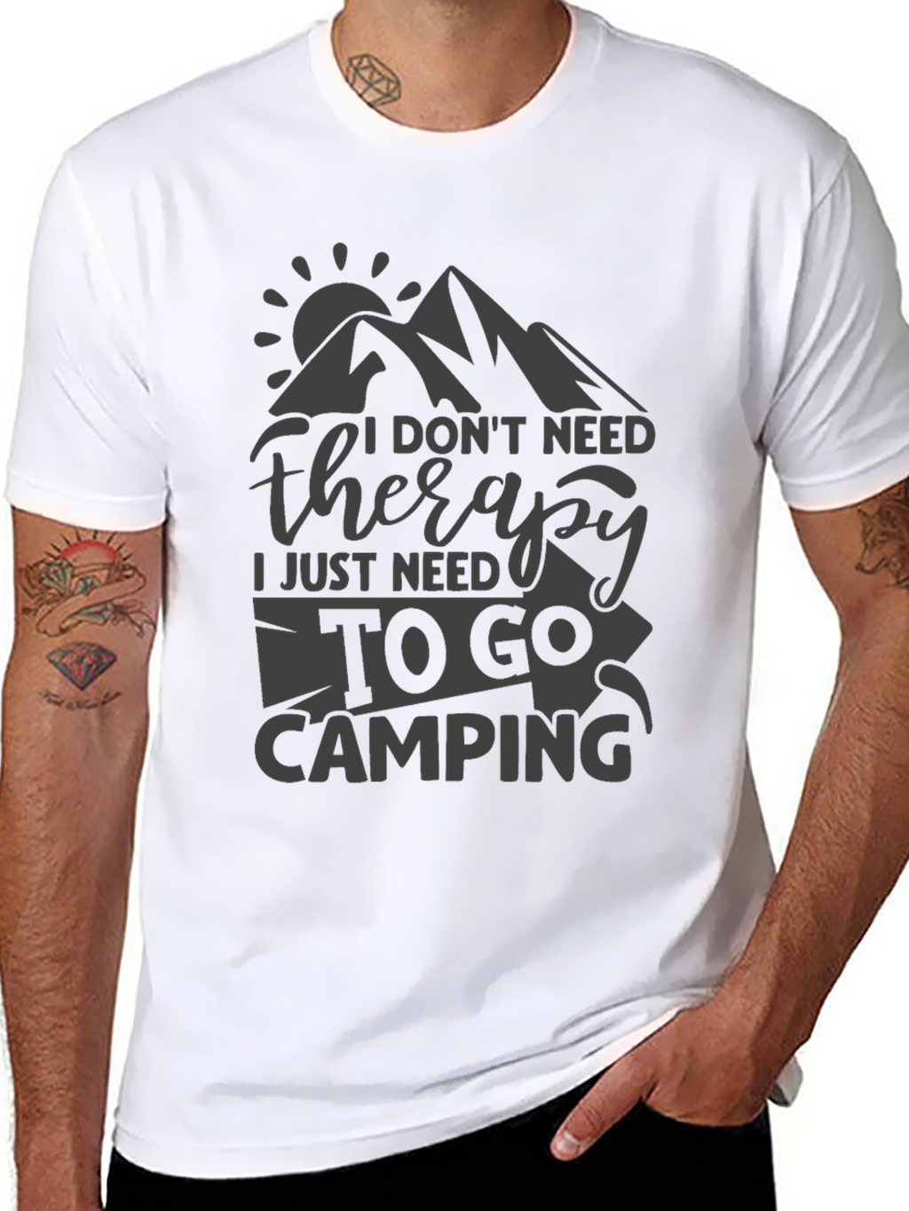 Camping Therapy Tee - Nature Lover T-Shirt
