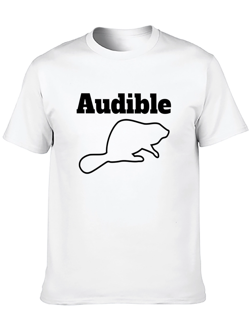 Audible Beaver Graphic Tee - Soft Black Cotton T-Shirt