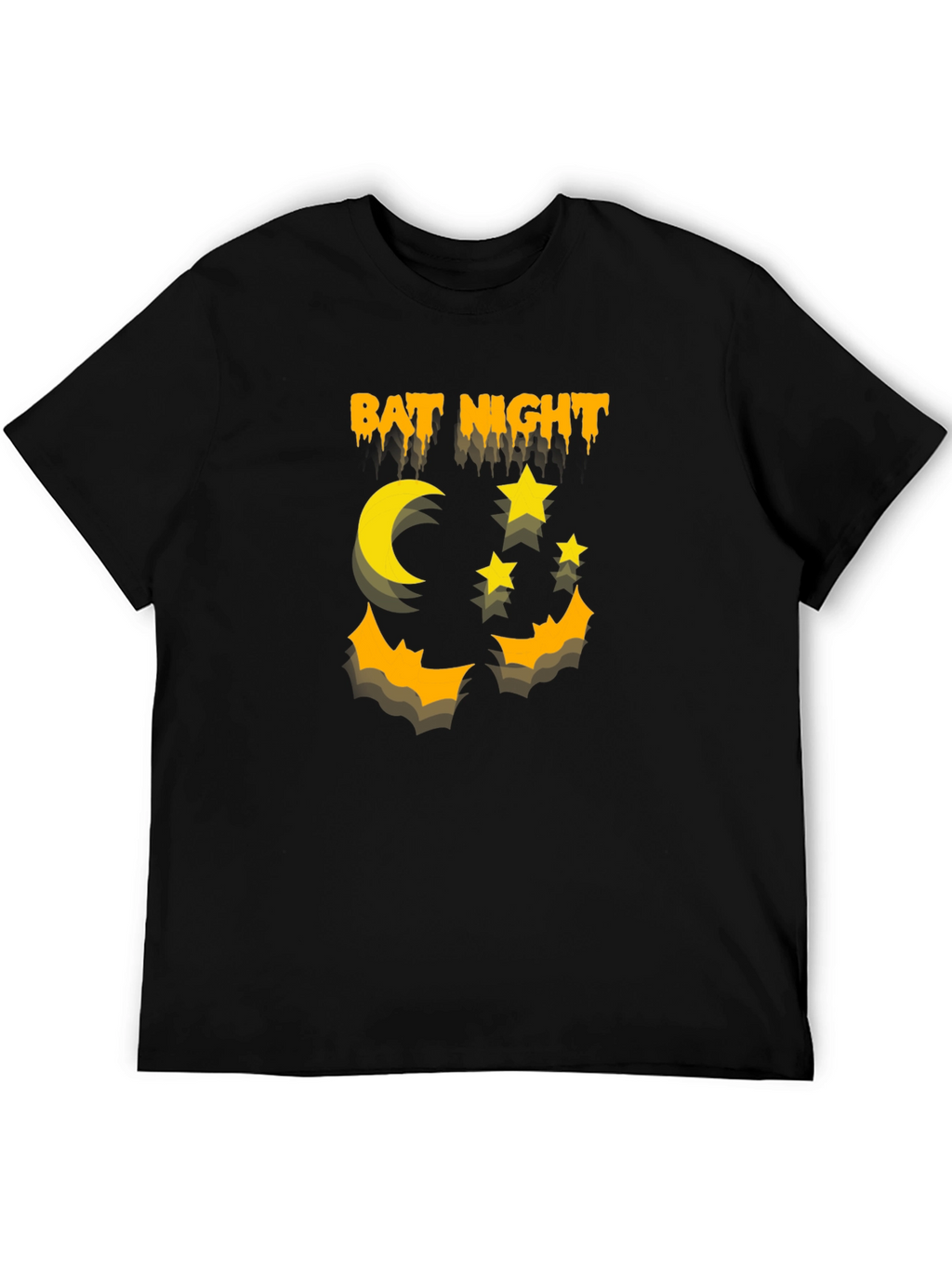 Bat Night Graphic T-Shirt Halloween Shirt