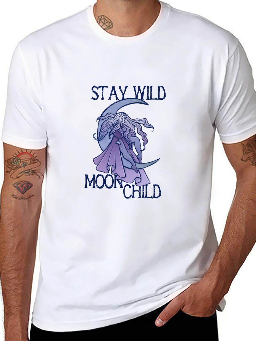 Stay Wild Moon Child Black Tee