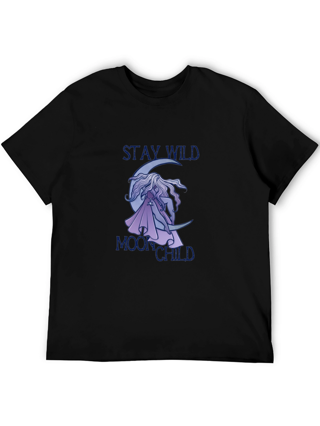 Stay Wild Moon Child Black Tee