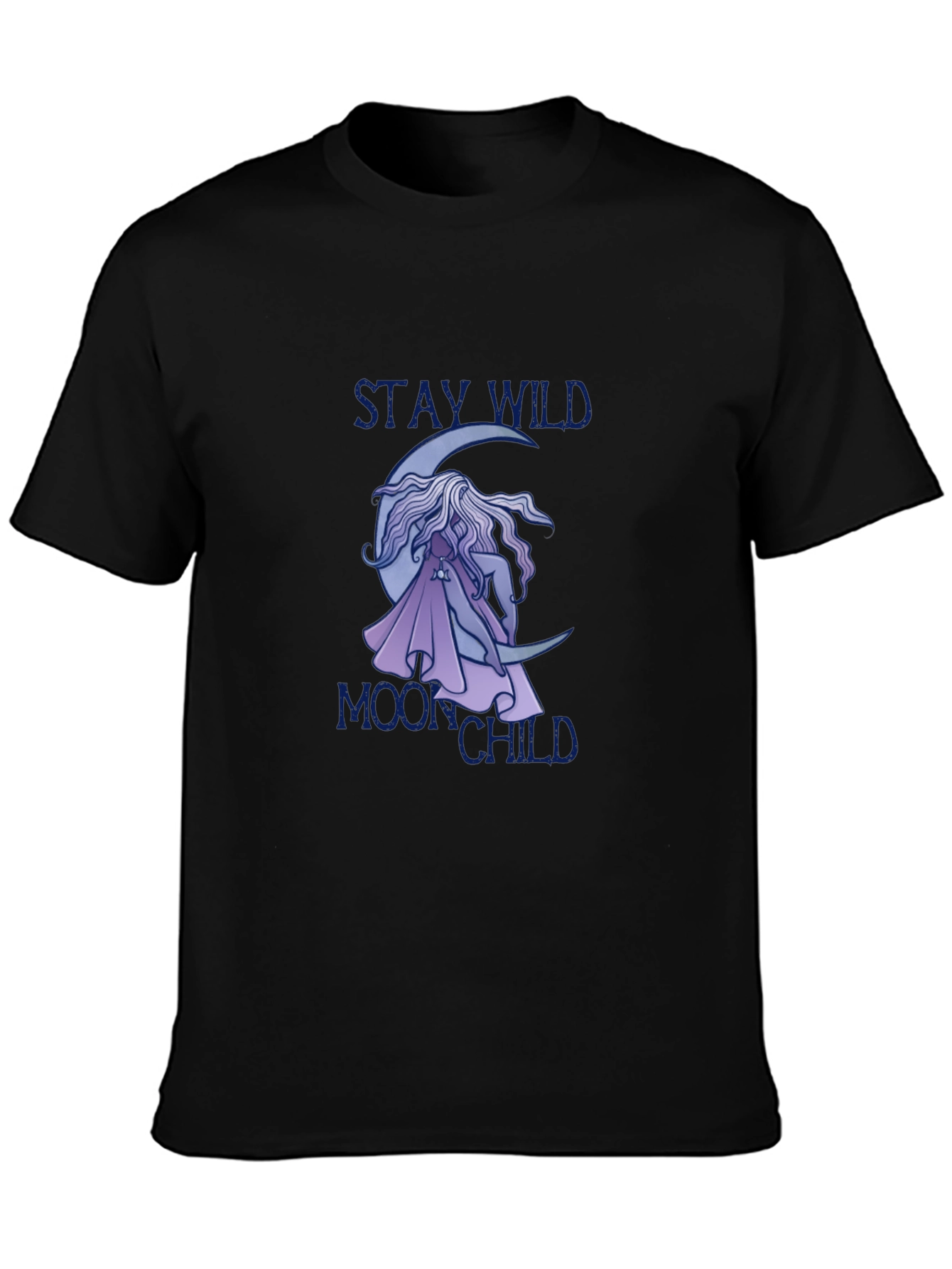 Stay Wild Moon Child Black Tee