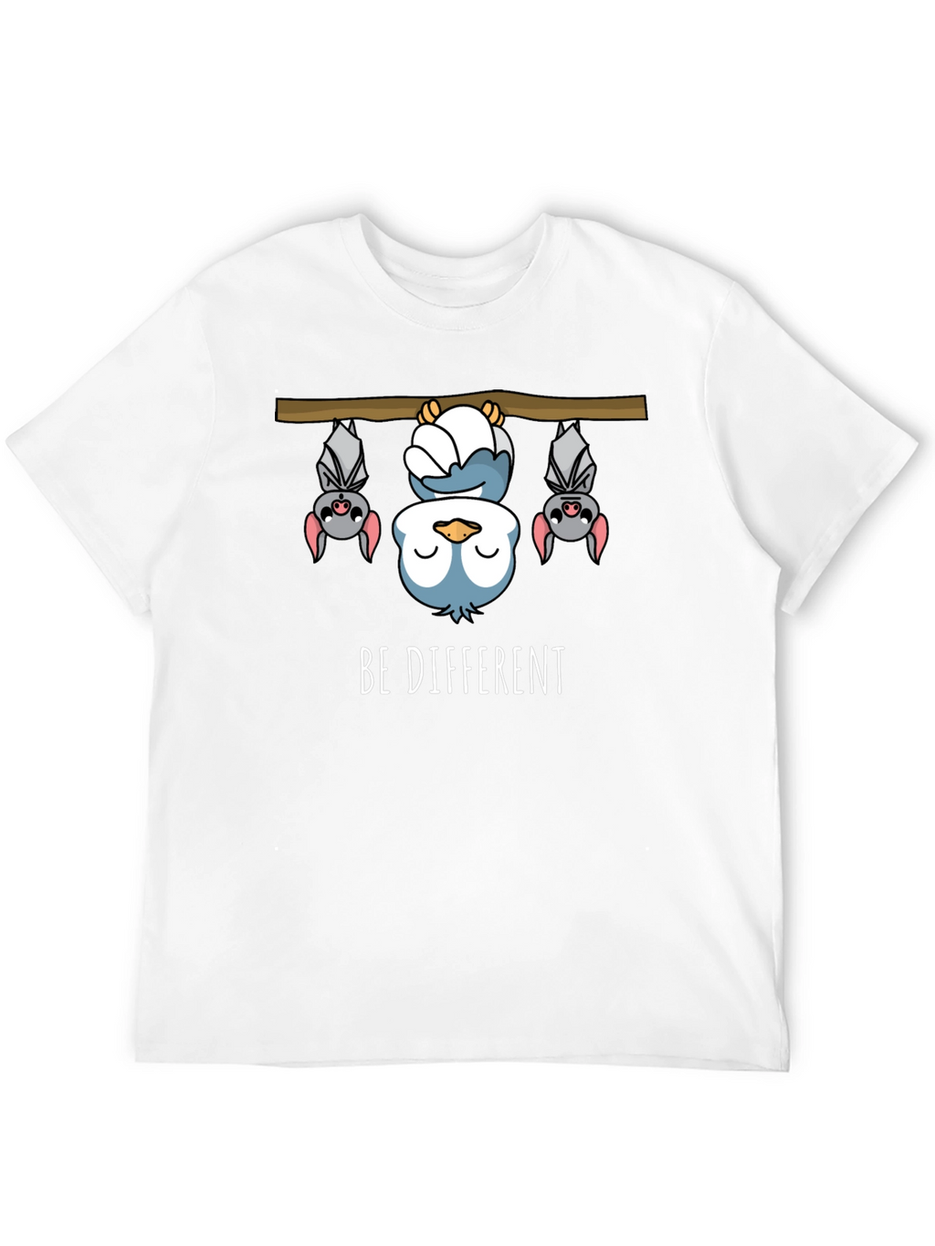 Be Different Funny Bat & Owl Graphic Tee