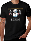 Be Different Funny Bat & Owl Graphic Tee