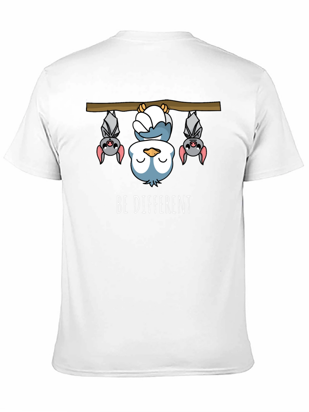 Be Different Funny Bat & Owl Graphic Tee
