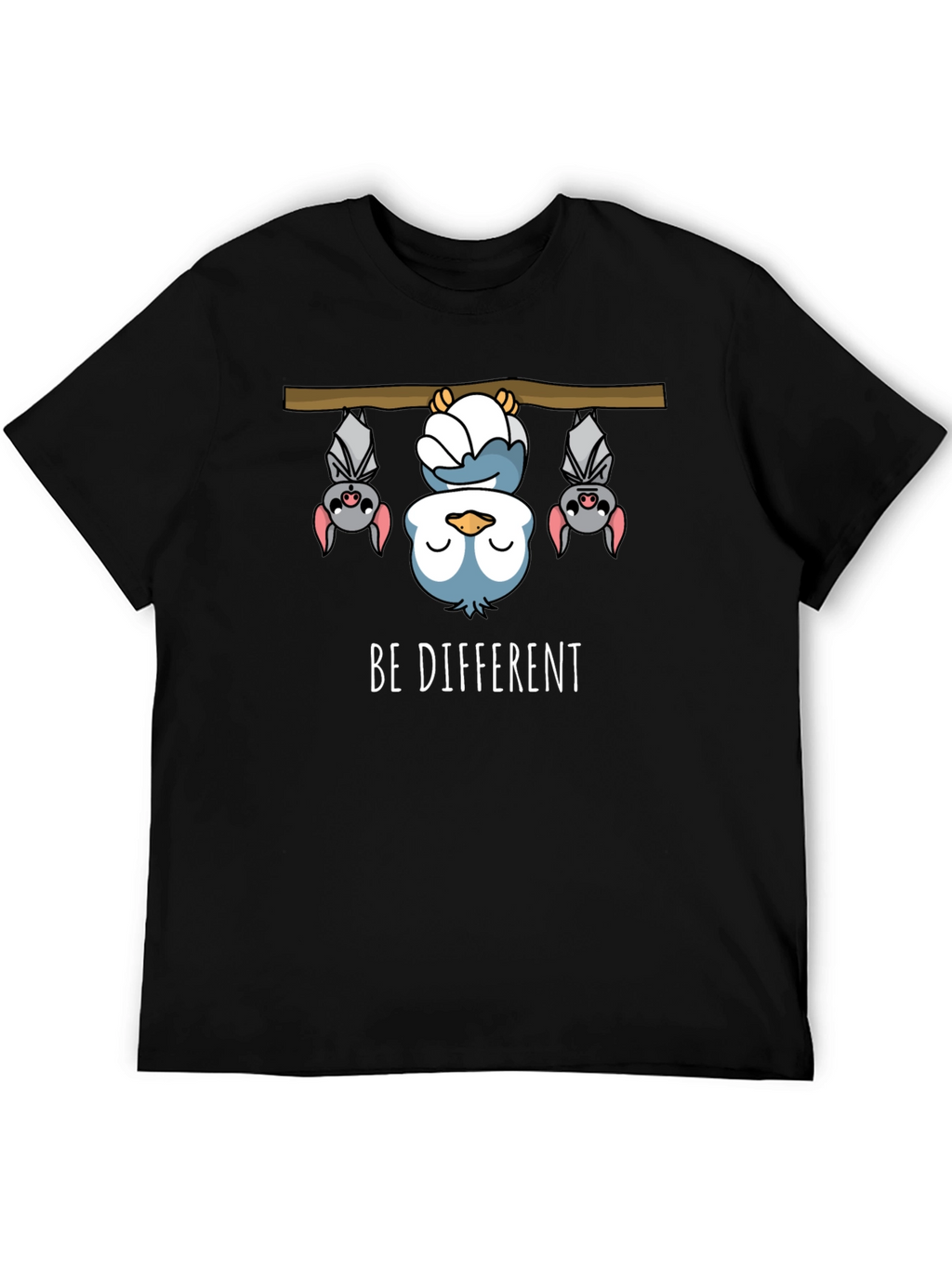 Be Different Funny Bat & Owl Graphic Tee