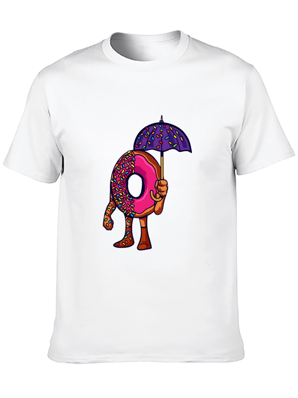 Donut Umbrella Graphic Tee - Unique Novelty Design
