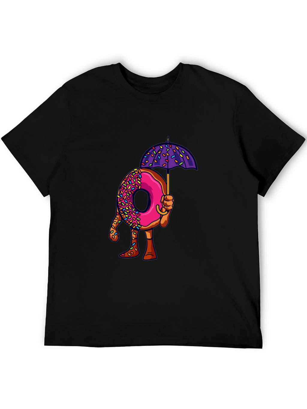 Donut Umbrella Graphic Tee - Unique Novelty Design