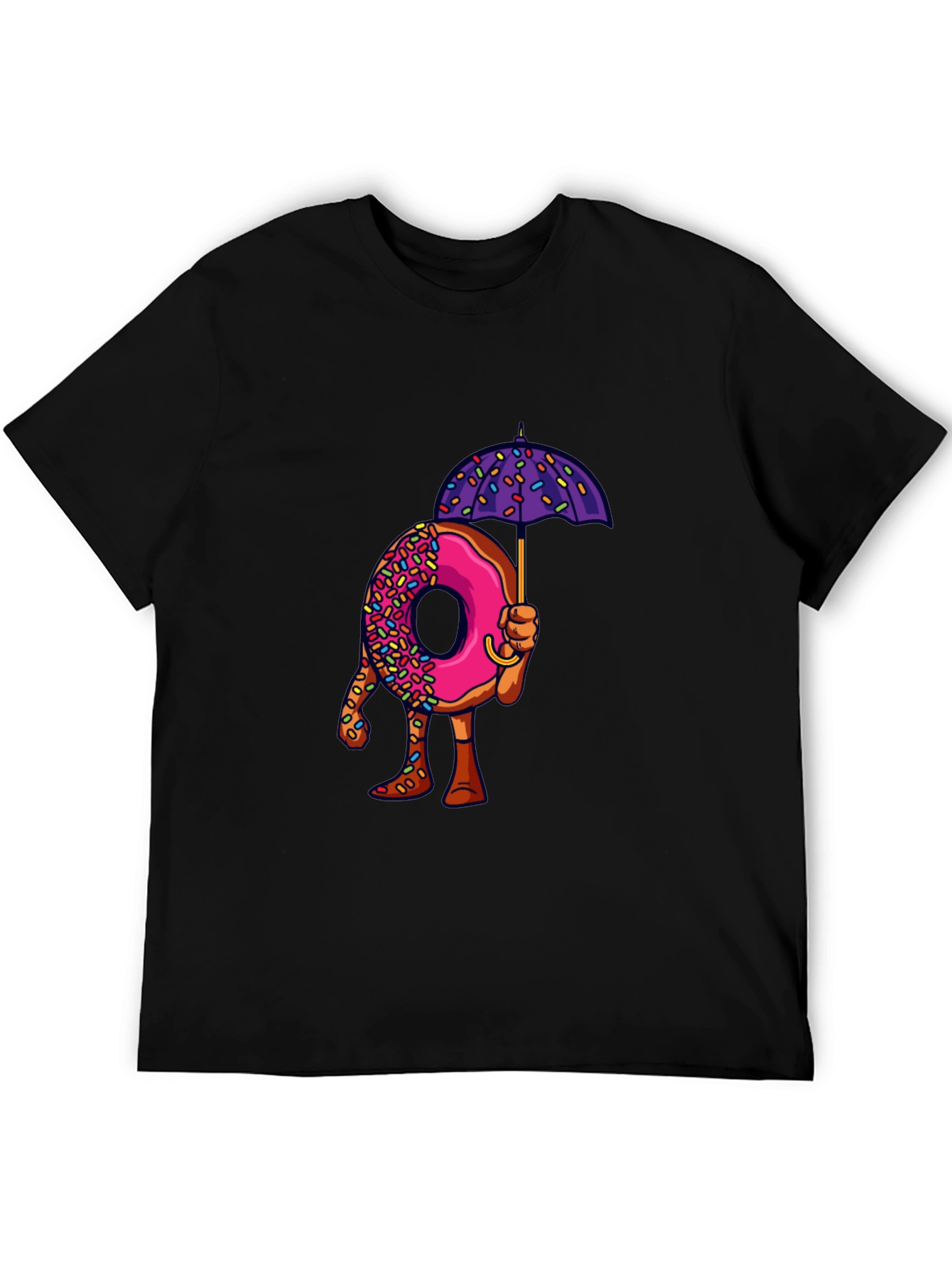Donut Umbrella Graphic Tee - Unique Novelty Design