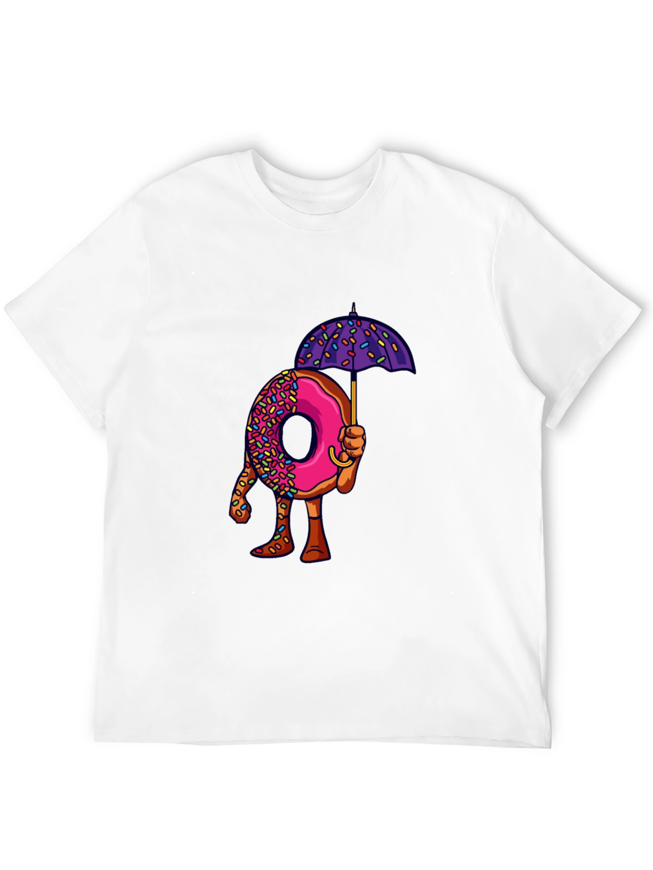 Donut Umbrella Graphic Tee - Unique Novelty Design