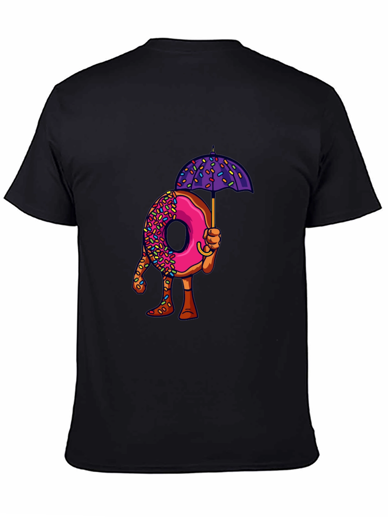 Donut Umbrella Graphic Tee - Unique Novelty Design