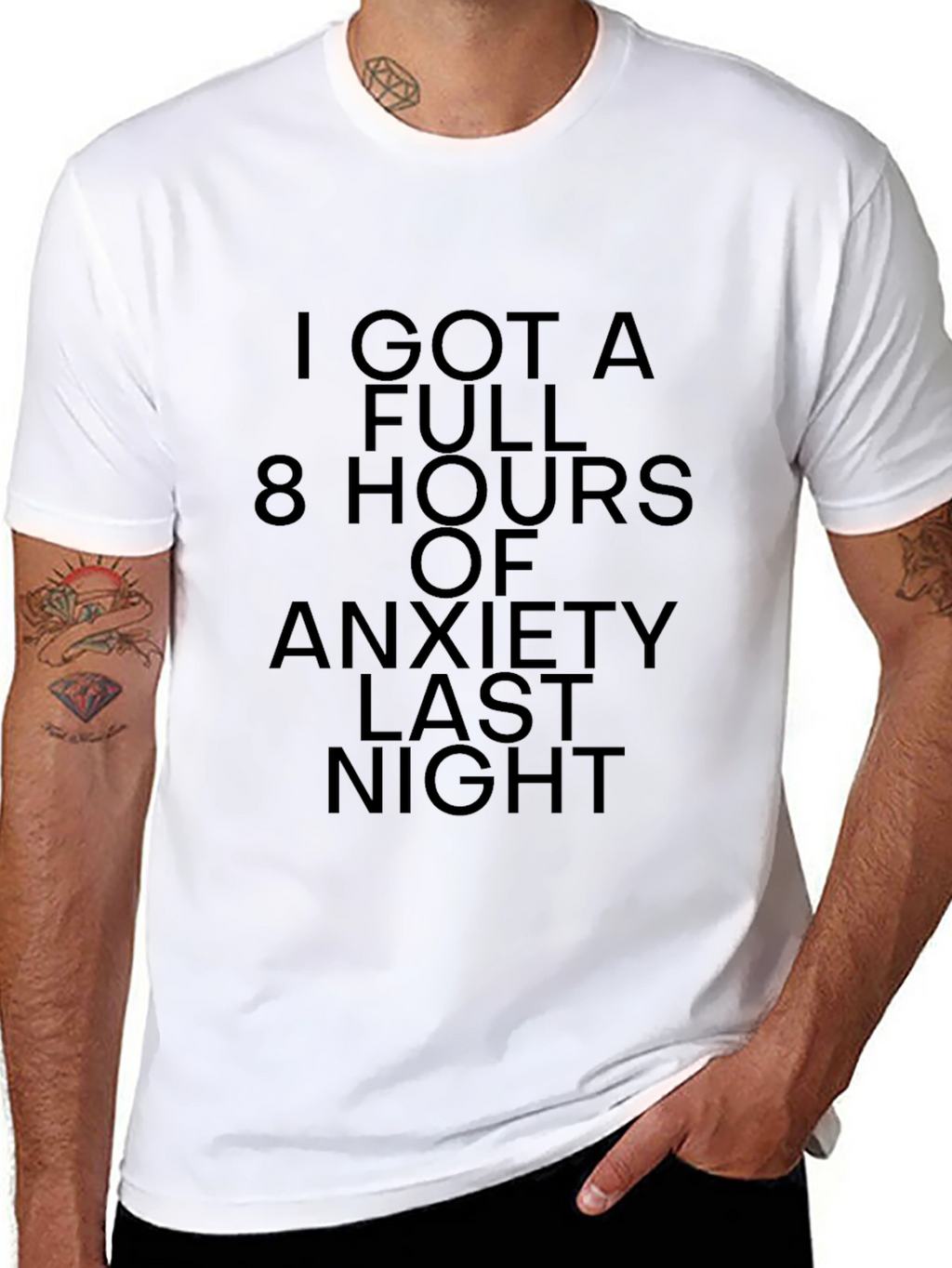 Anxiety Humor T-Shirt: 8 Hours of Worry