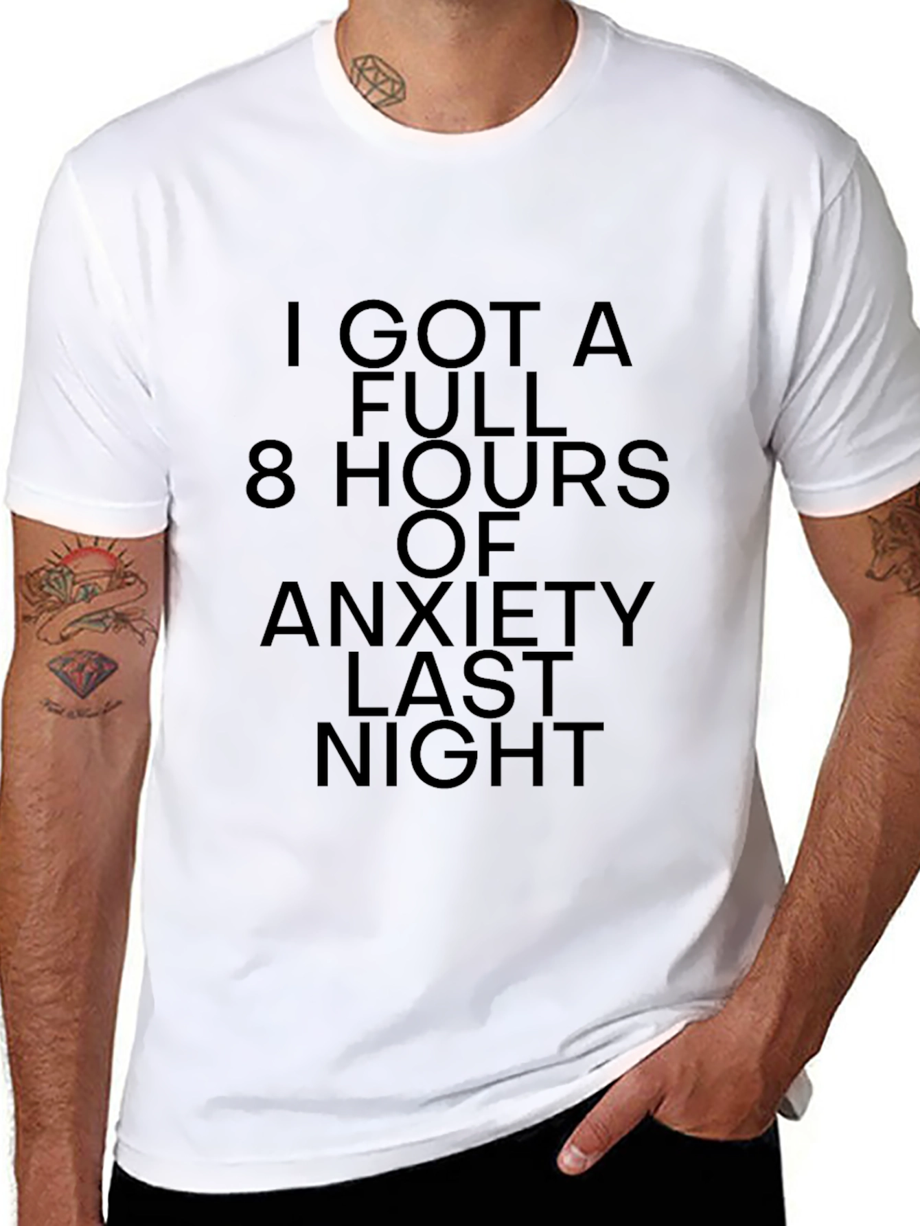 Anxiety Humor T-Shirt: 8 Hours of Worry