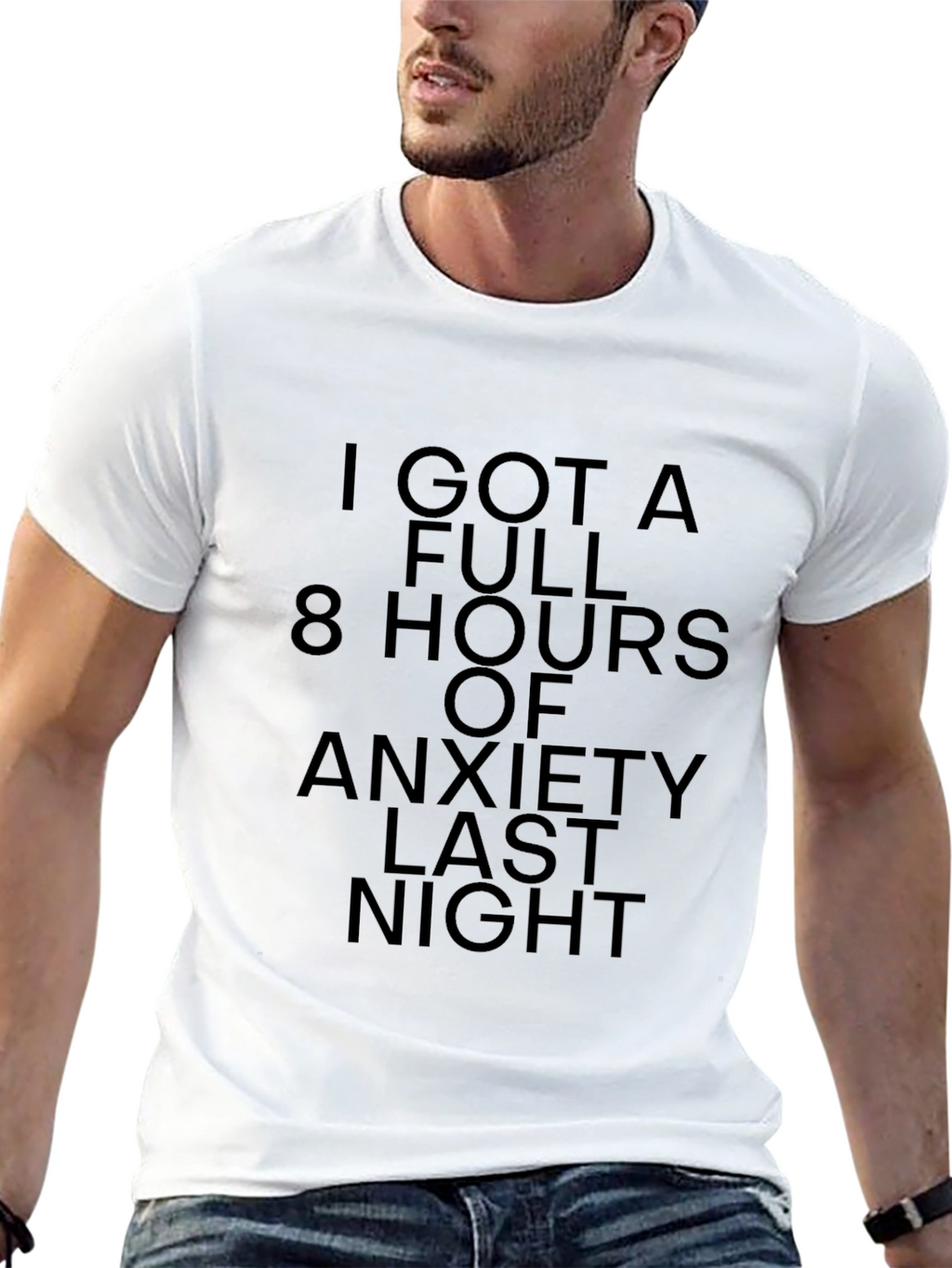 Anxiety Humor T-Shirt: 8 Hours of Worry