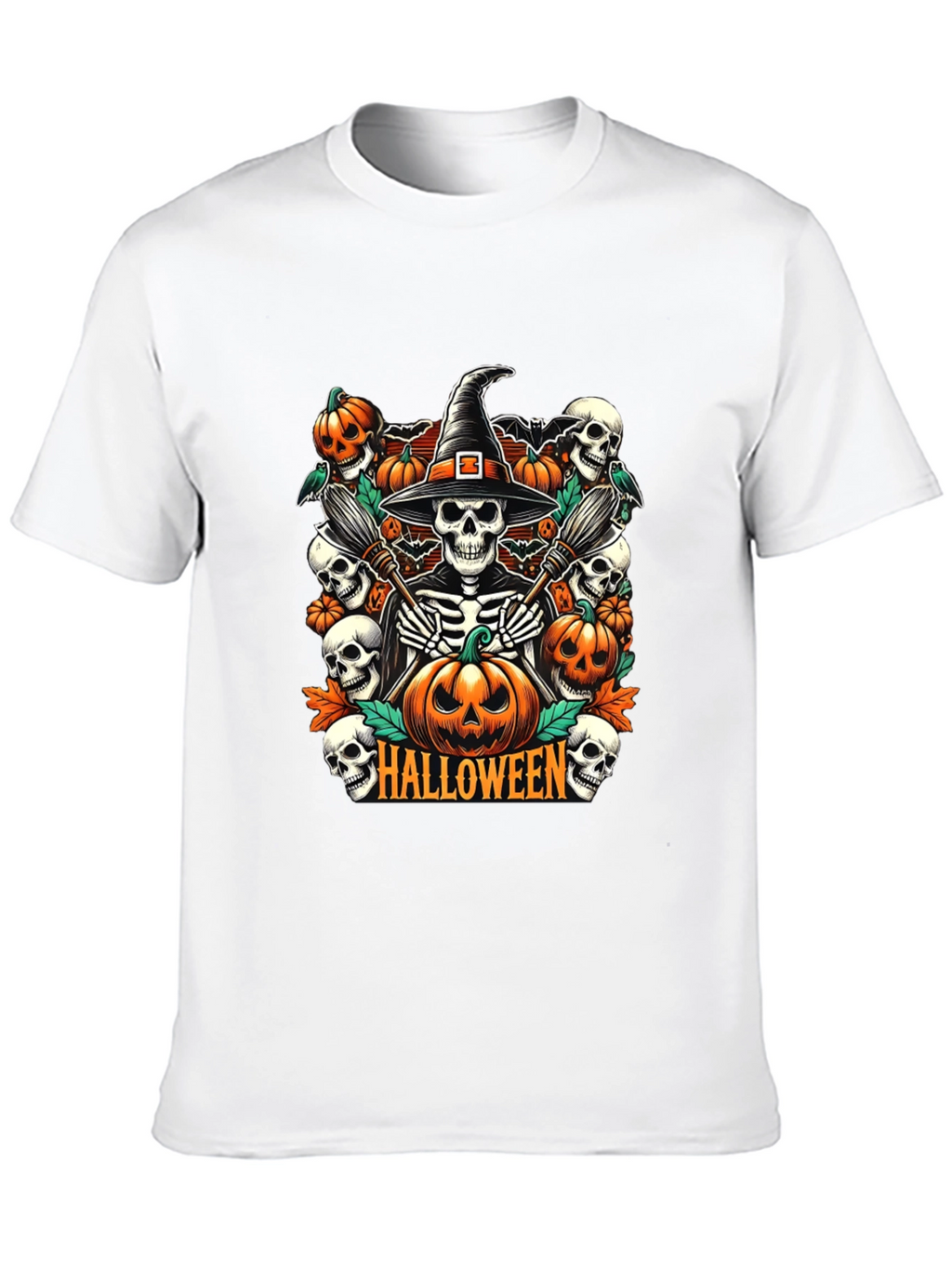 Halloween Witch Skeleton T-Shirt