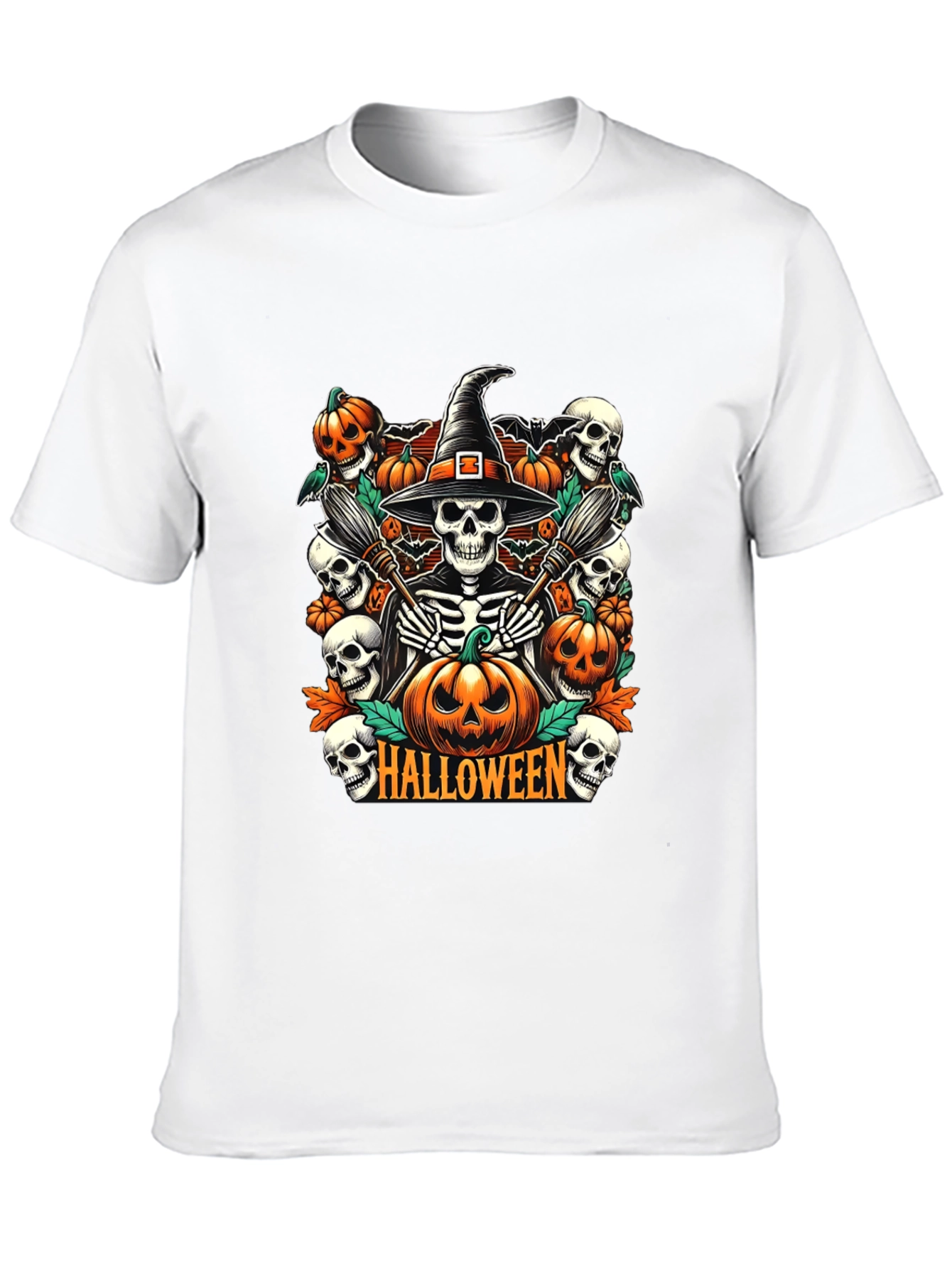Halloween Witch Skeleton T-Shirt