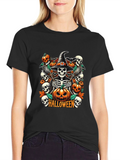Halloween Witch Skeleton T-Shirt