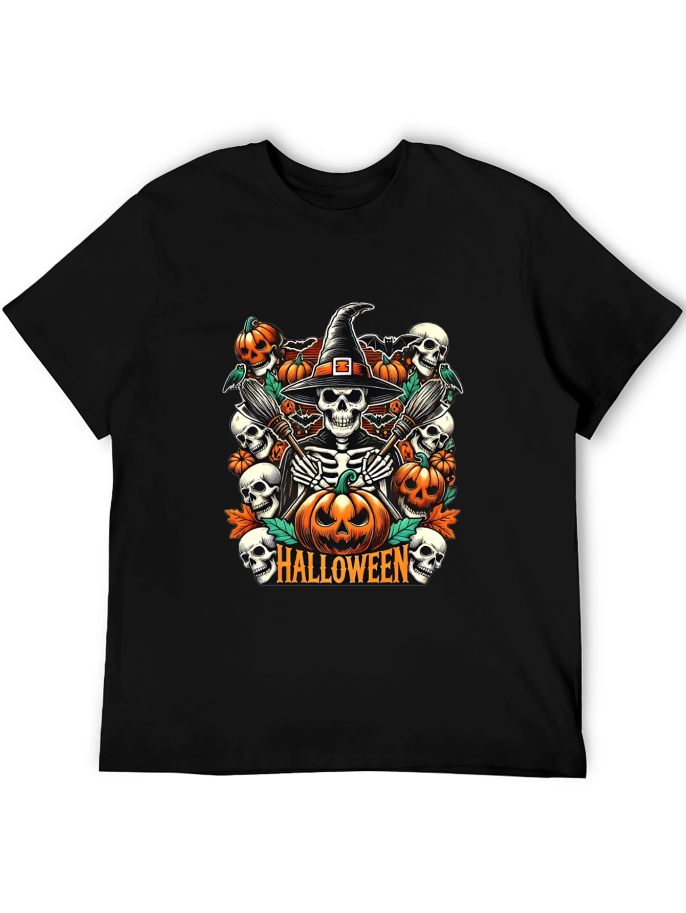 Halloween Witch Skeleton T-Shirt