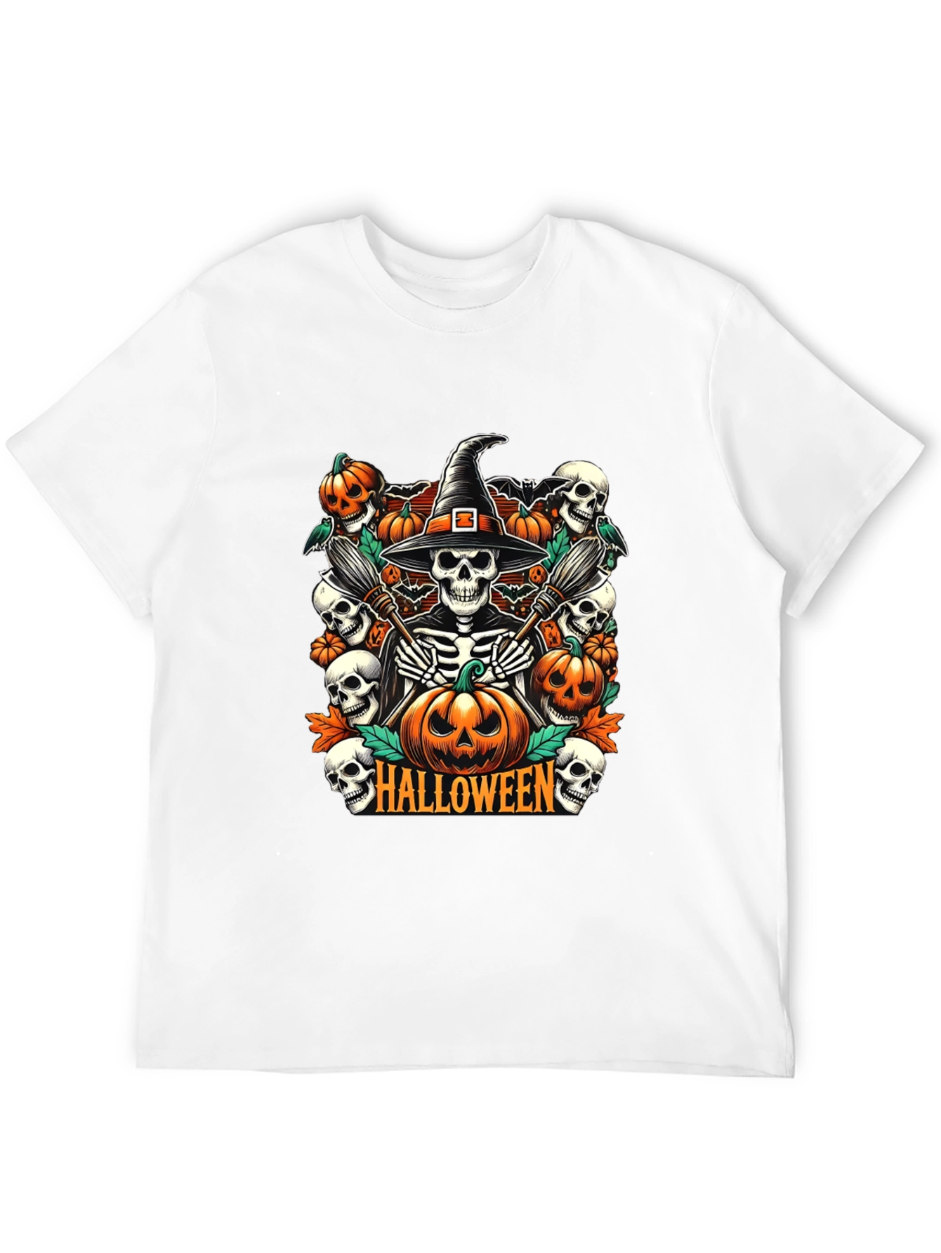 Halloween Witch Skeleton T-Shirt