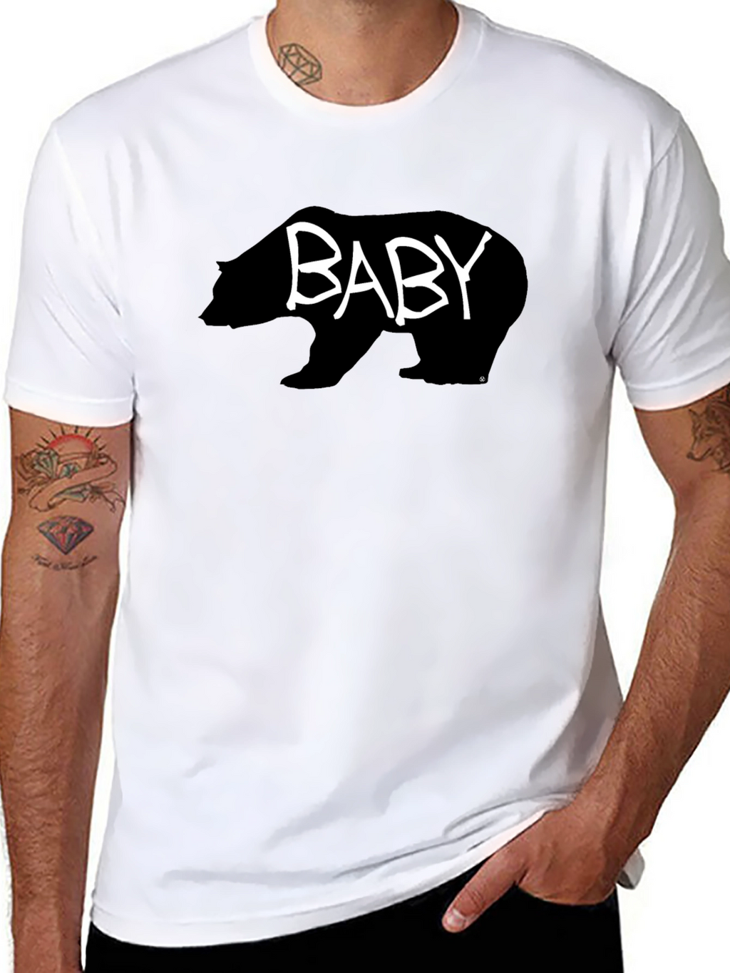 Baby Bear Graphic T-Shirt - Black