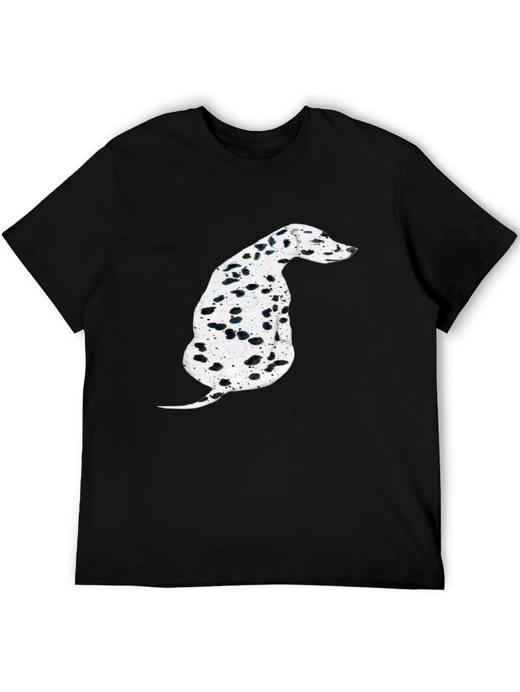 Dalmatian Dog Graphic Tee - Stylish Black T-Shirt