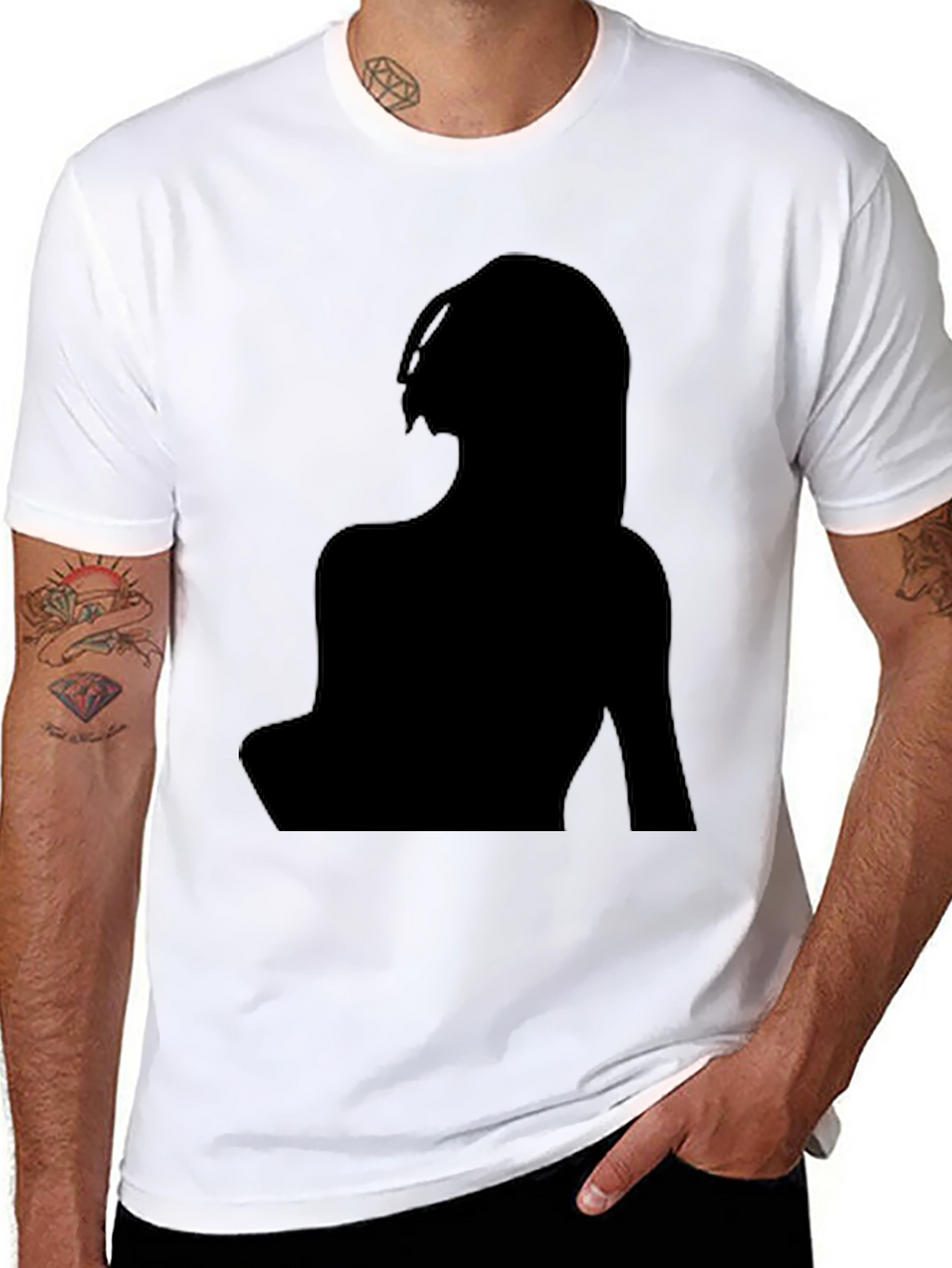 Silhouette Graphic Tee - Modern Black T-Shirt
