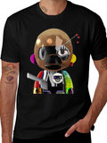 Novelty Robot Monkey Graphic T-Shirt
