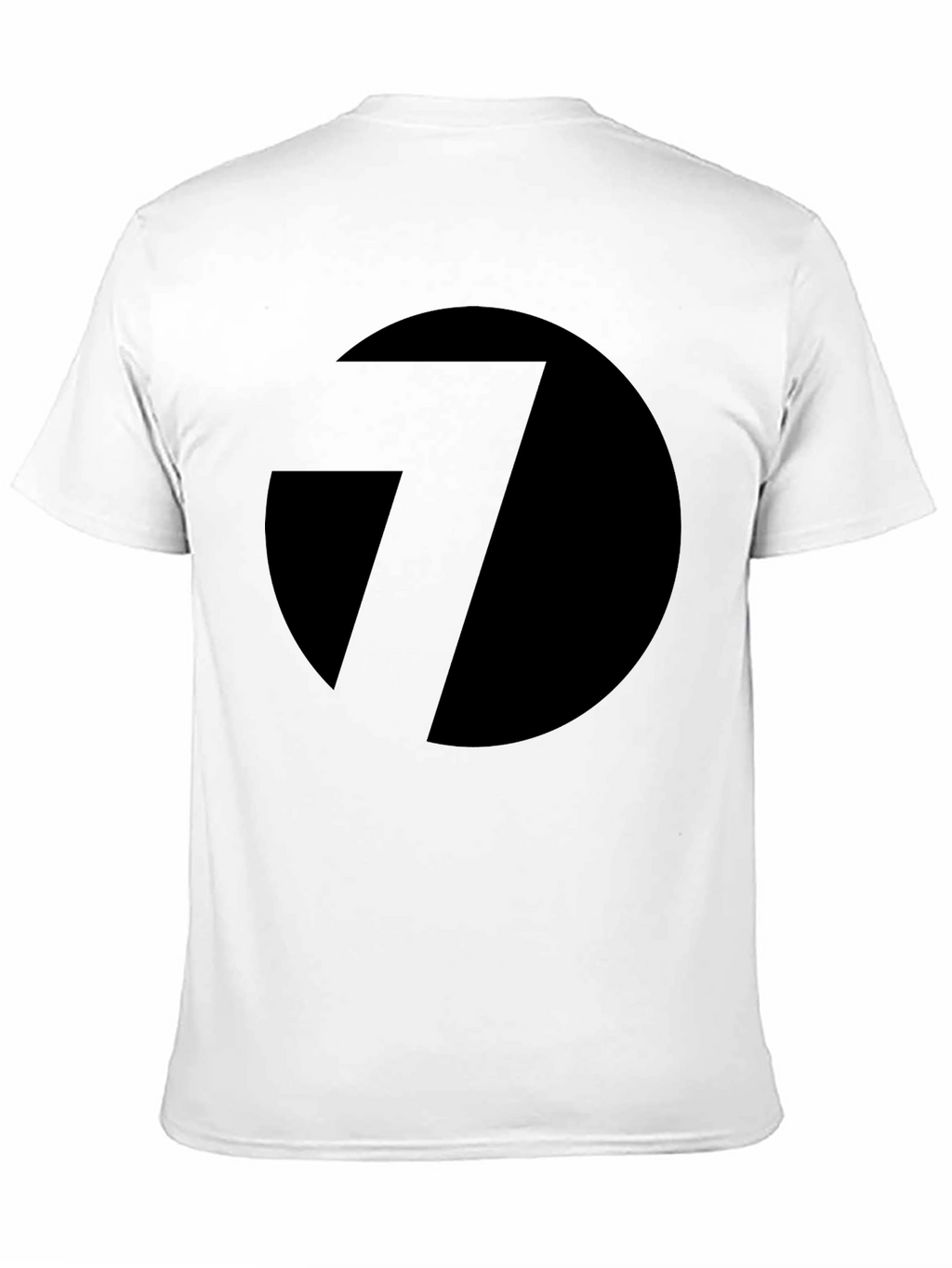 Black T-Shirt with Abstract Circle and Line Design
