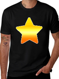 Pixel Star Graphic Black Tee Shirt