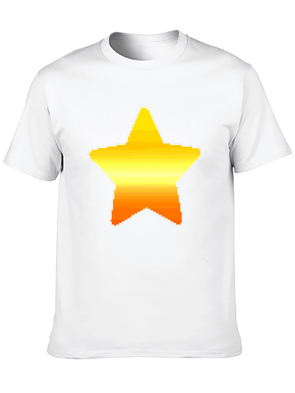 Pixel Star Graphic Black Tee Shirt