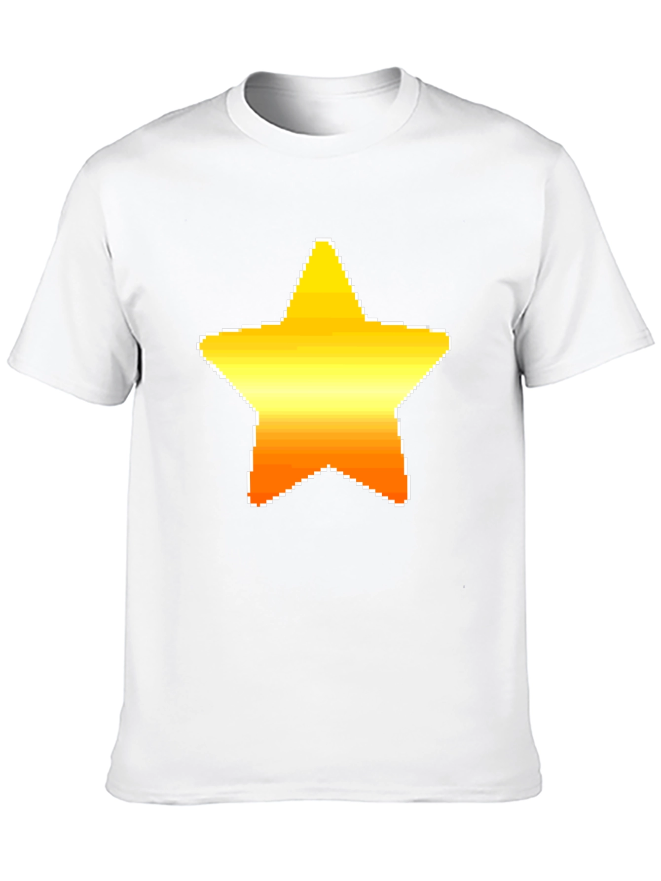 Pixel Star Graphic Black Tee Shirt