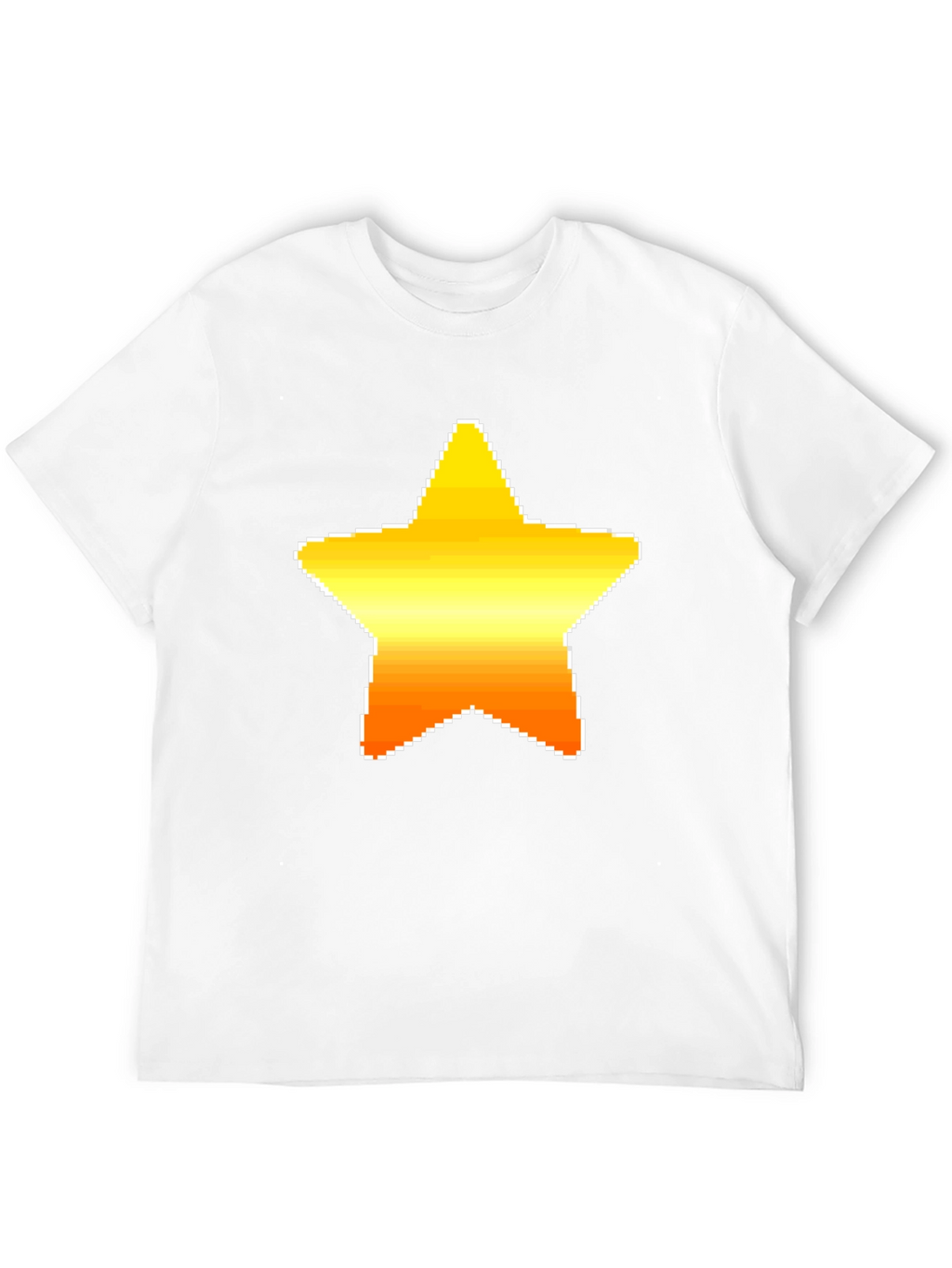 Pixel Star Graphic Black Tee Shirt