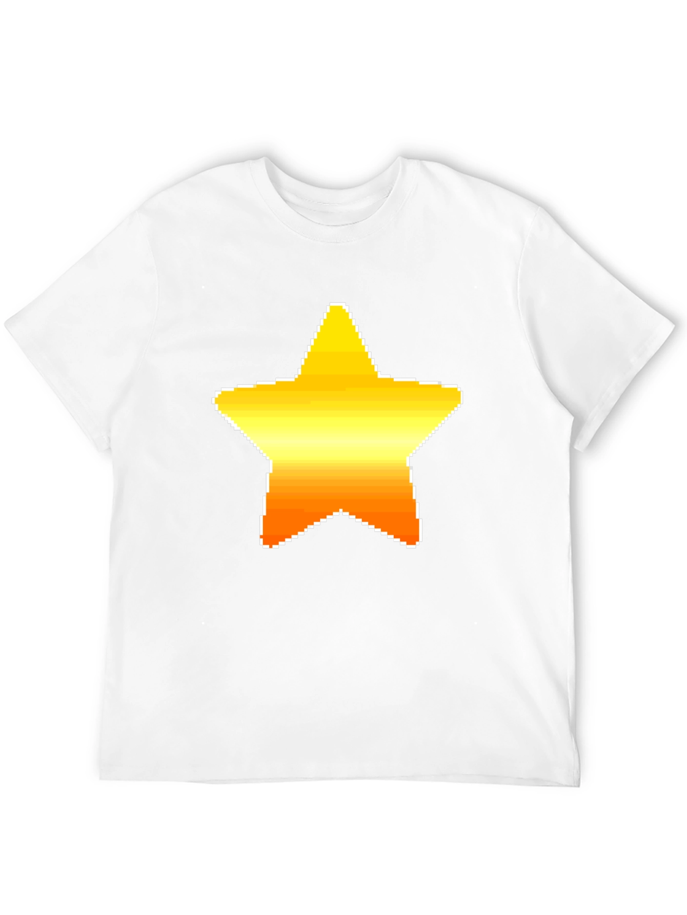 Pixel Star Graphic Black Tee Shirt