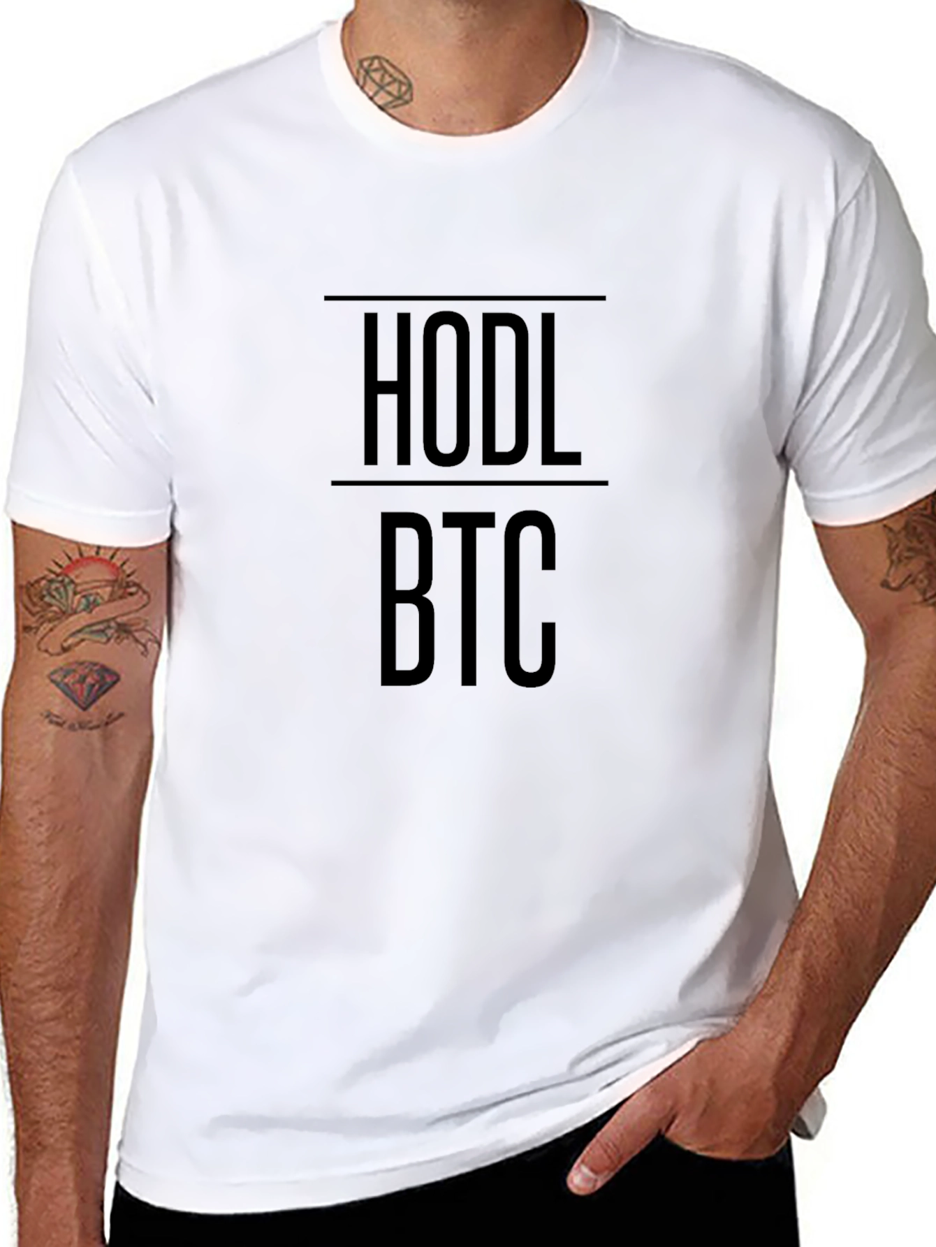 HODL BTC Crypto T-Shirt - Bitcoin Cryptocurrency Tee