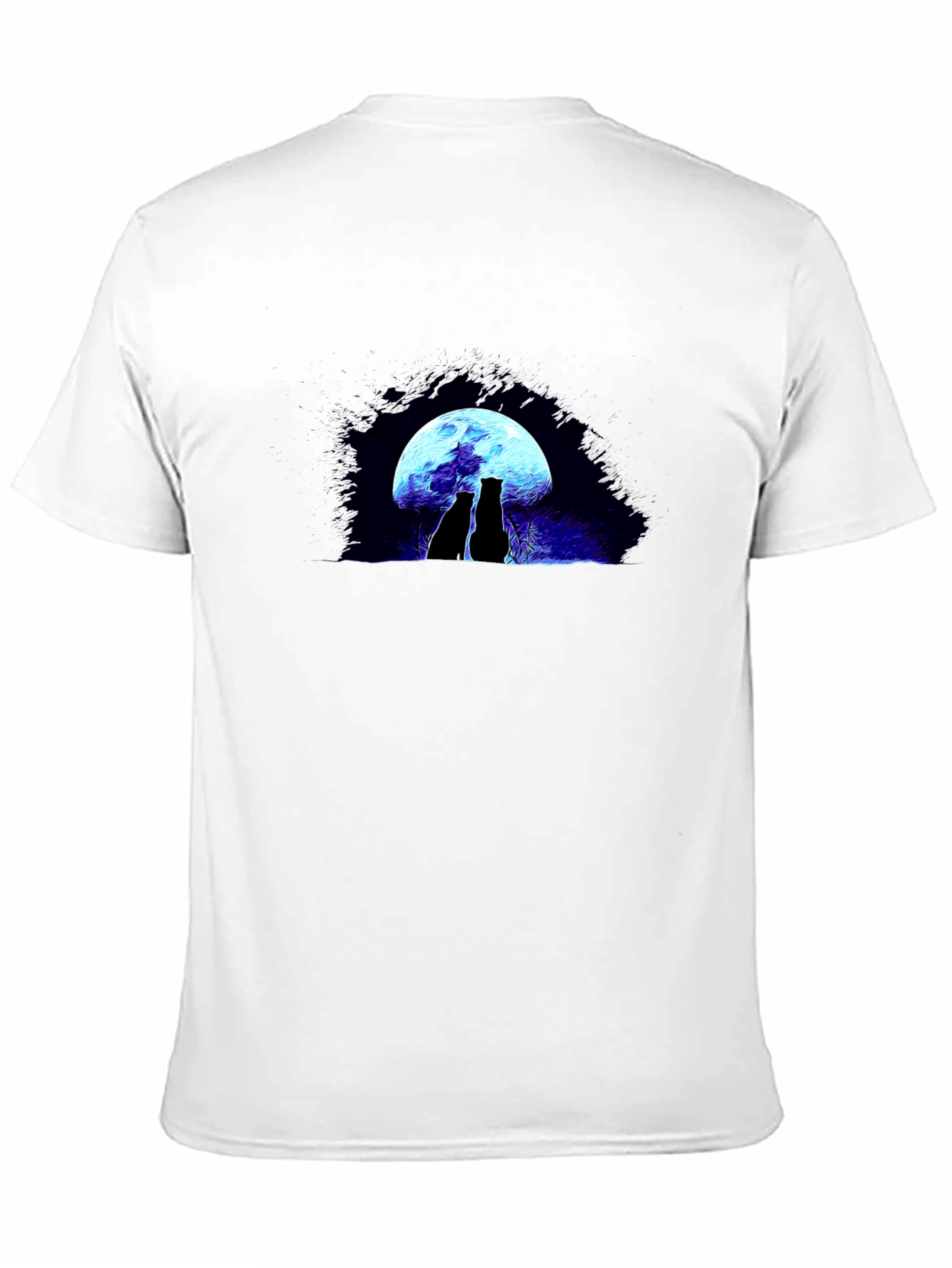 Cats Under Moon Graphic Tee