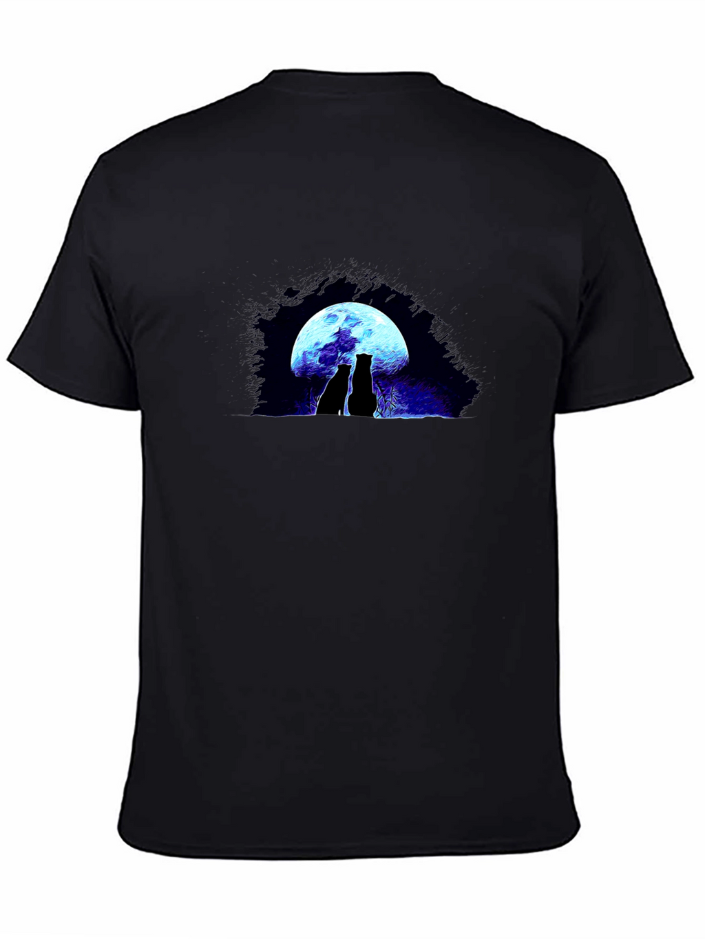 Cats Under Moon Graphic Tee